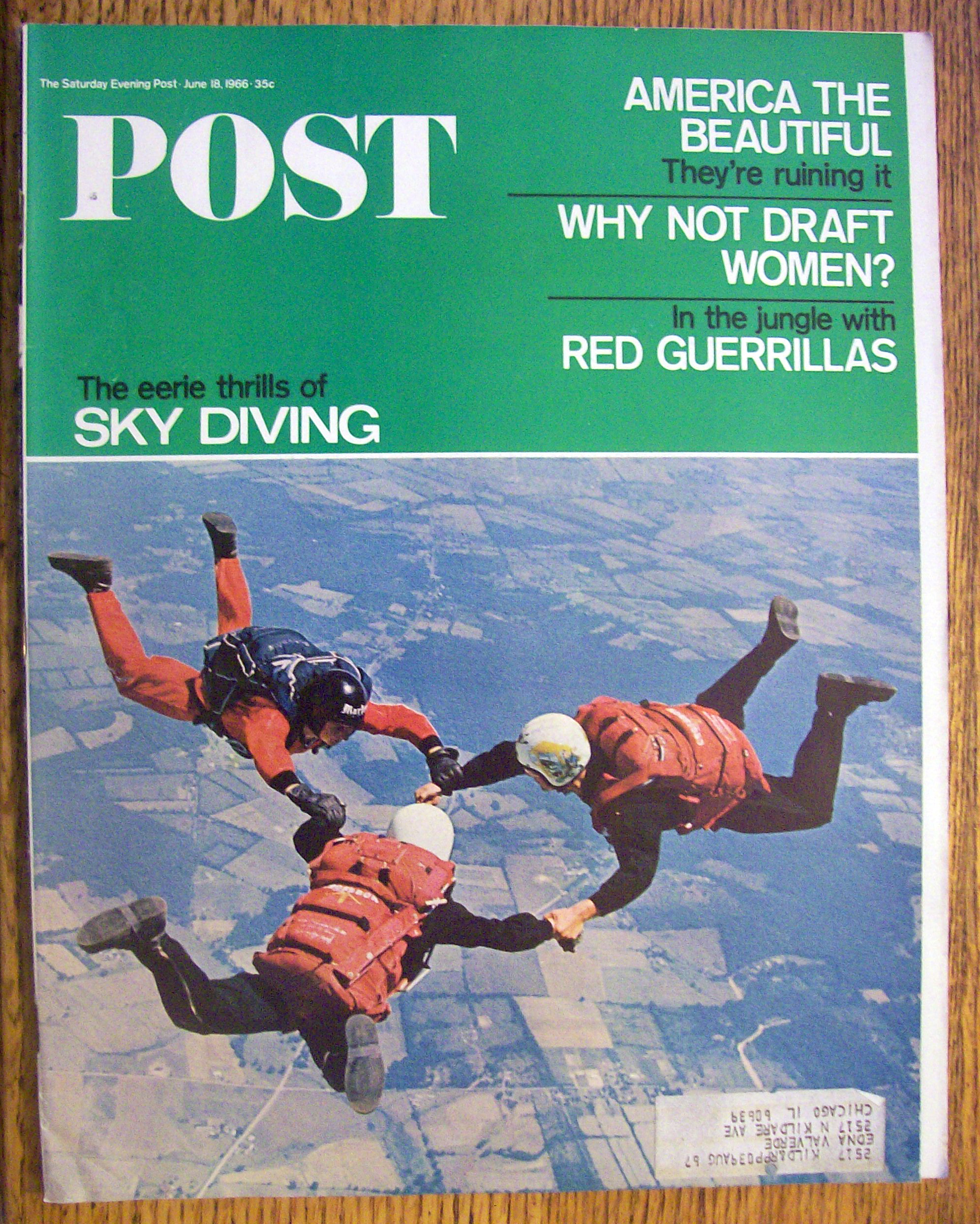 Saturday Evening Post Magazine-June 18, 1966-Sky Diving