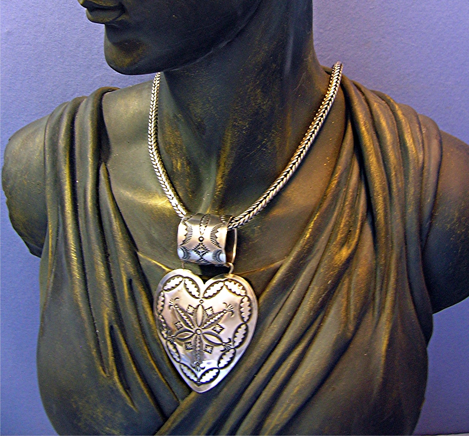 Rocki Gorman Sterling Silver Heart Pendant V. Platero