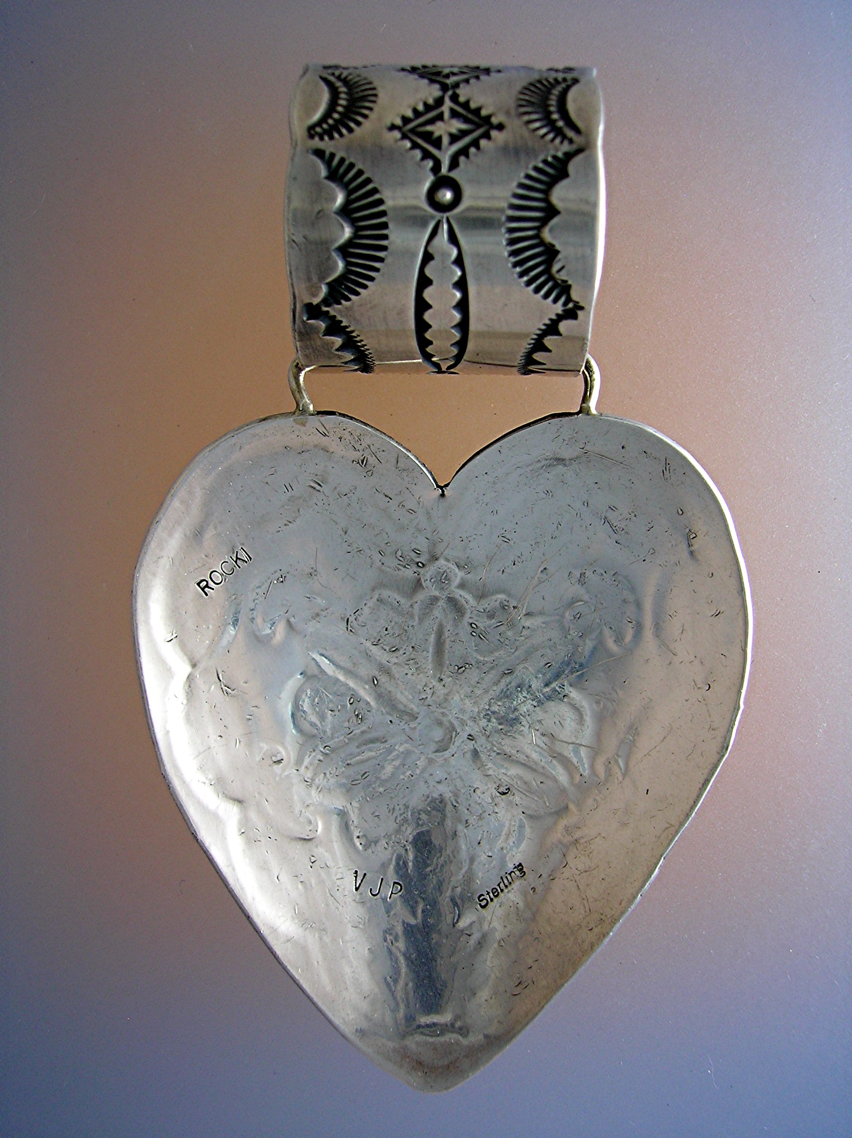 Rocki Gorman Sterling Silver Heart Pendant V. Platero