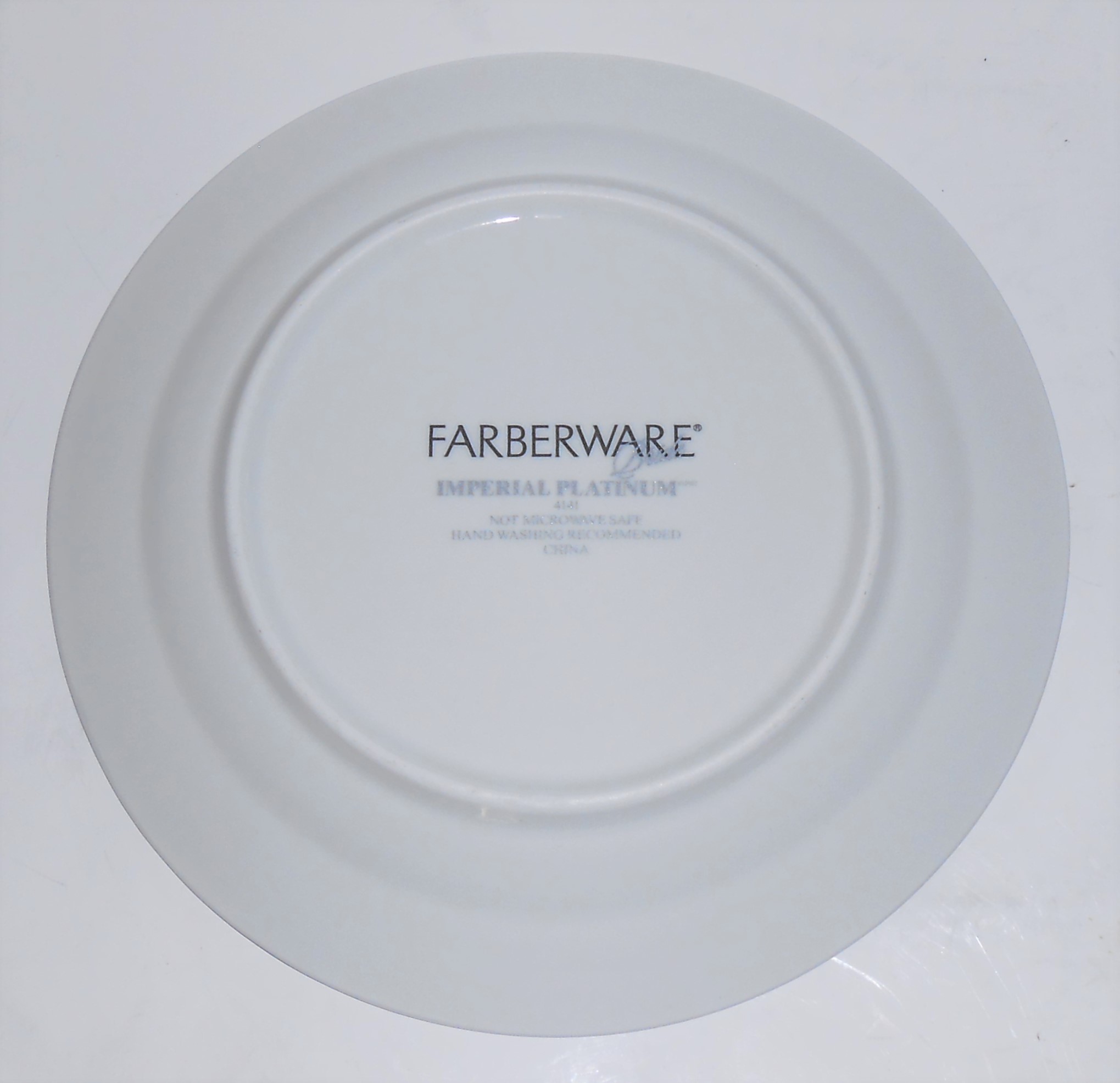 Farberware China Porcelain Imperial Platinum Salad Pl