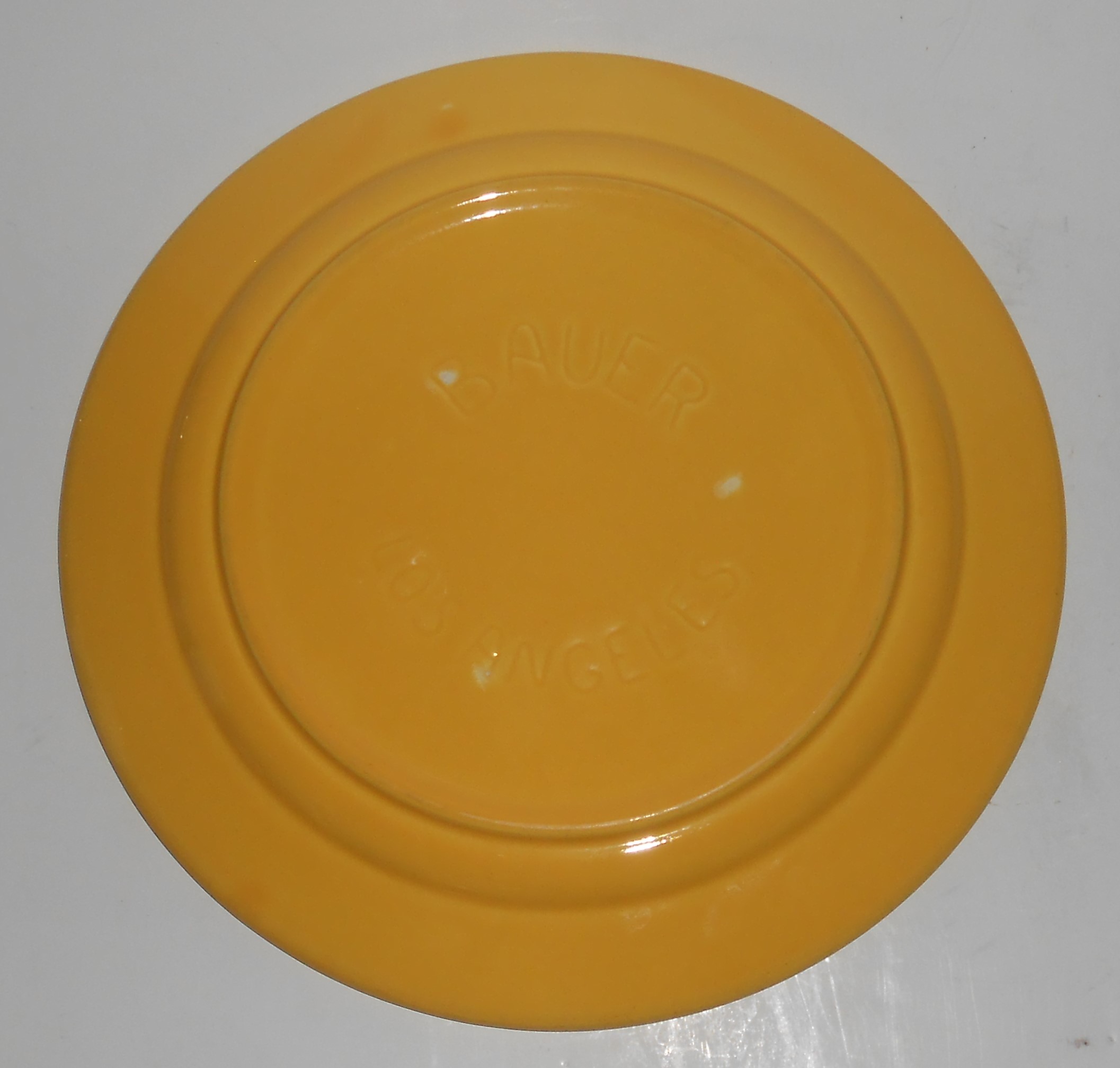 Bauer Pottery Monterey Ring Yellow Dinner Plate