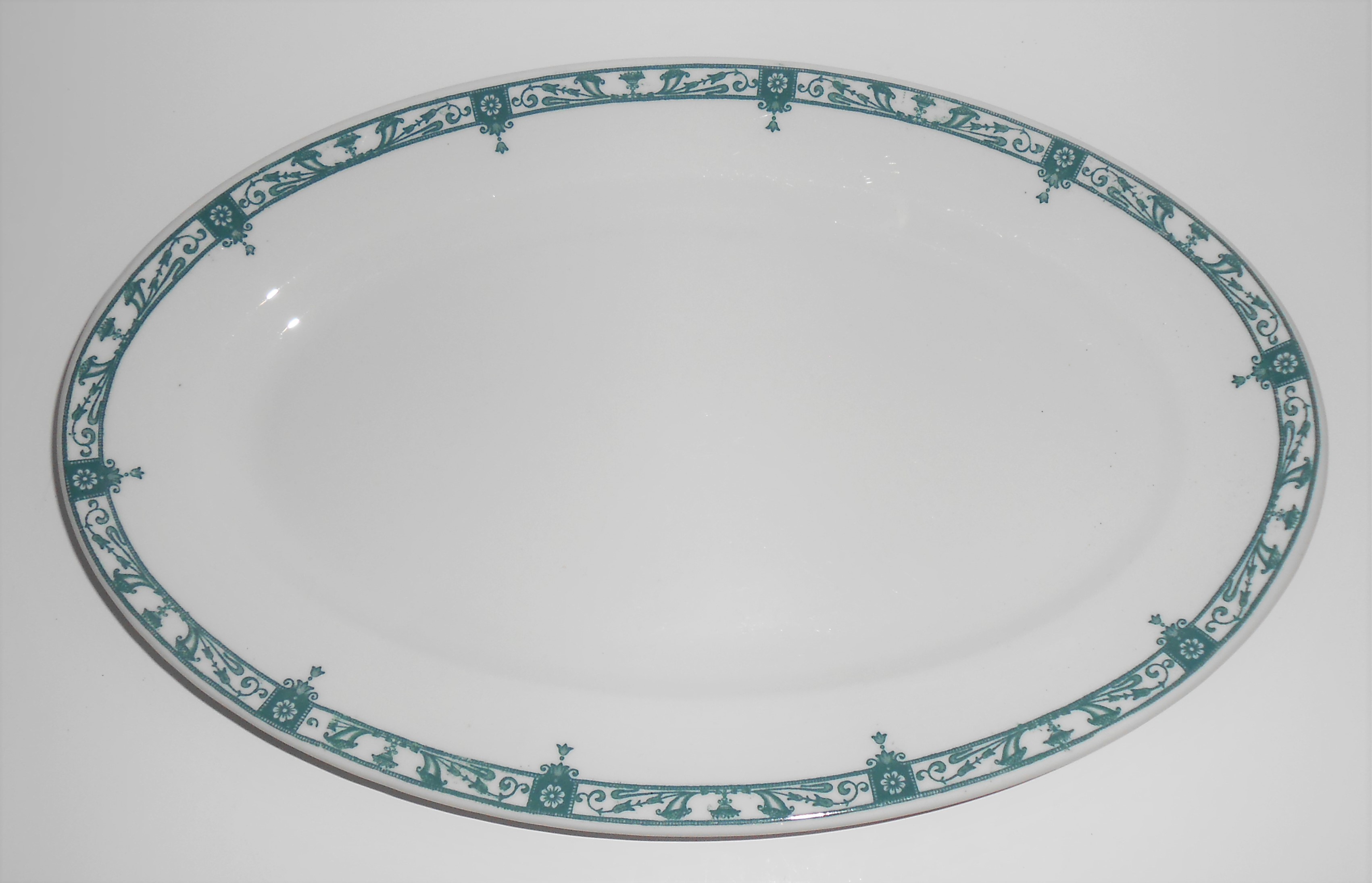 McNicol China Restaurant Ware Green Lg Carlton Platter