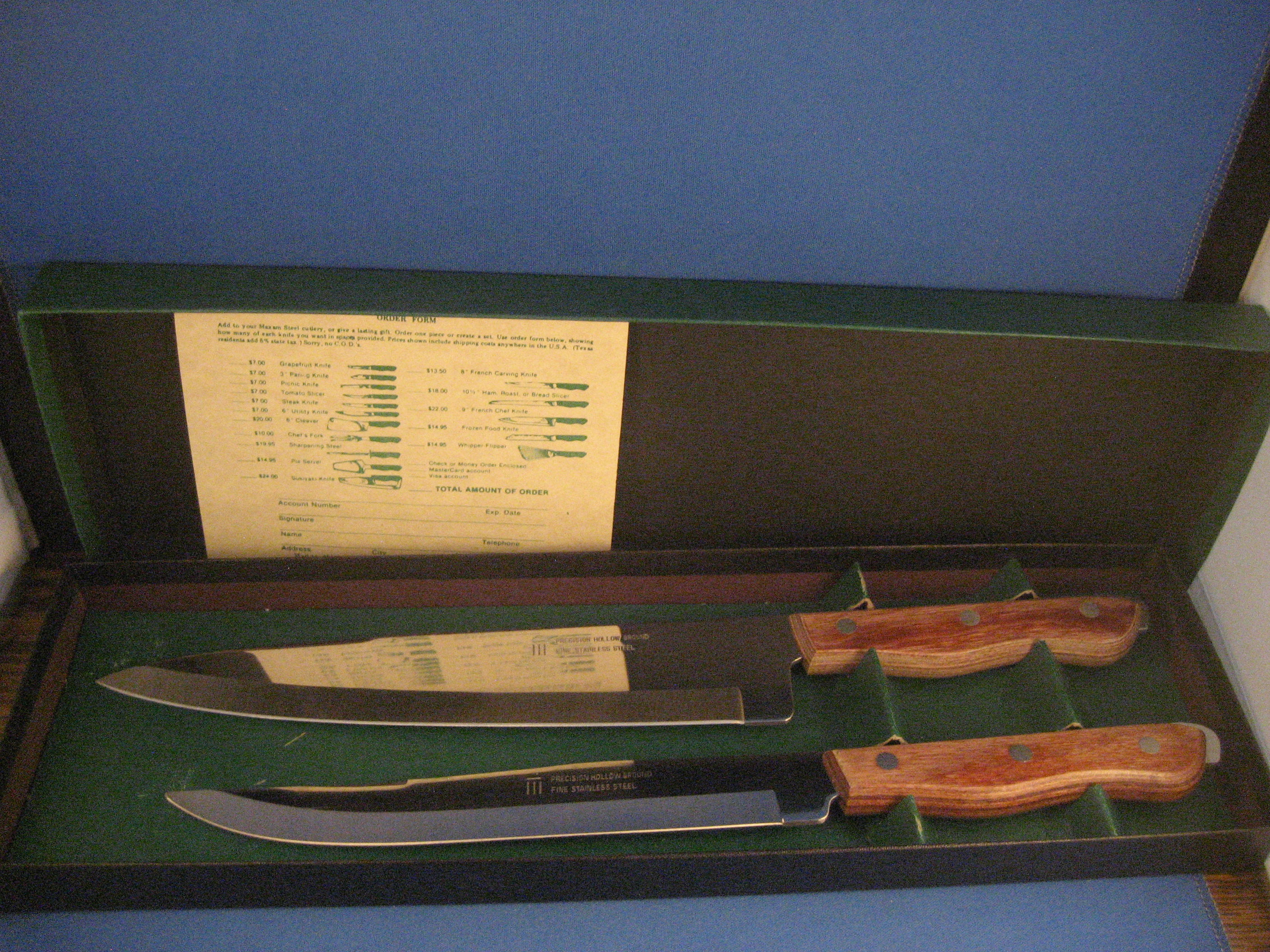 Maxam Steel Kitchen Knives