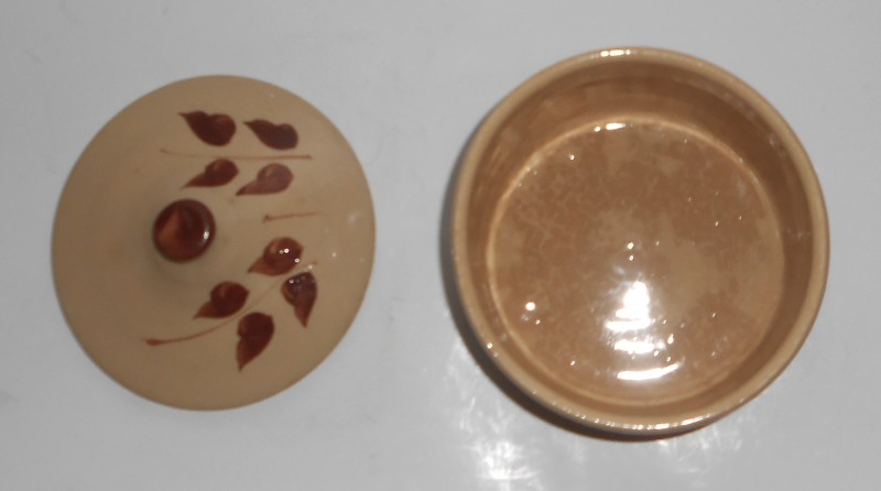 VINTAGE Watt Pottery Autumn Foliage VERY RARE #10 Grease Jar