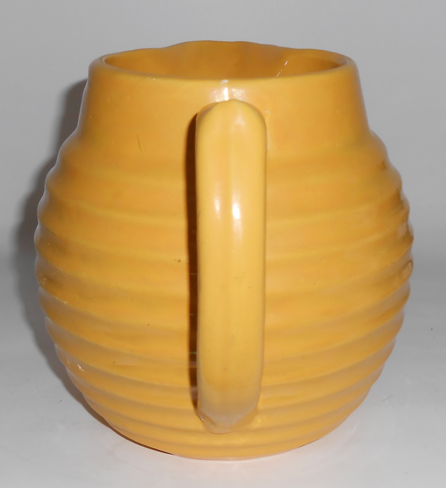 Bauer Pottery Ring Ware Yellow2 Qt Pitcher!