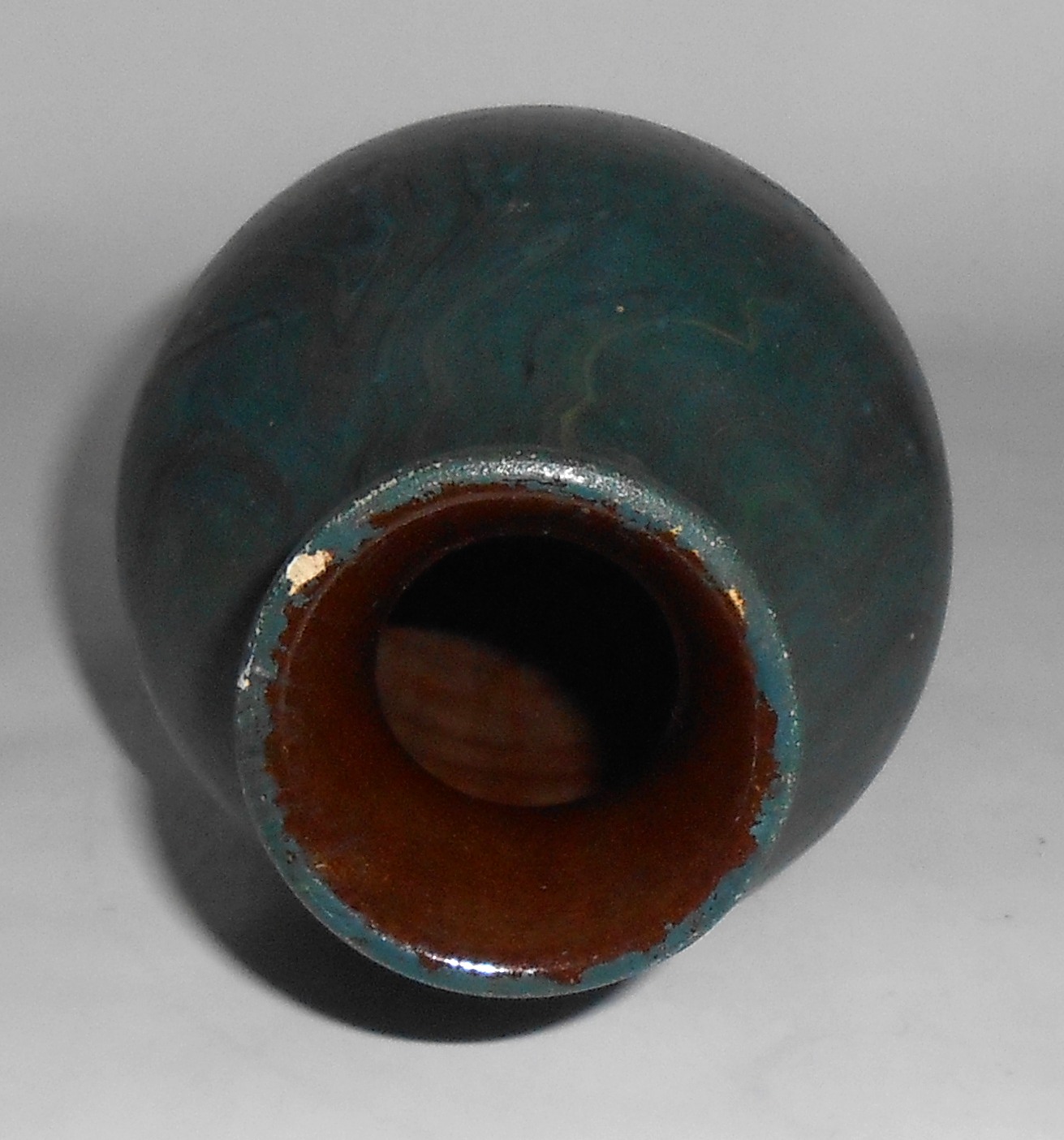 Bauer Pottery Matt Carlton Ispen Swirl Decorated Vase!