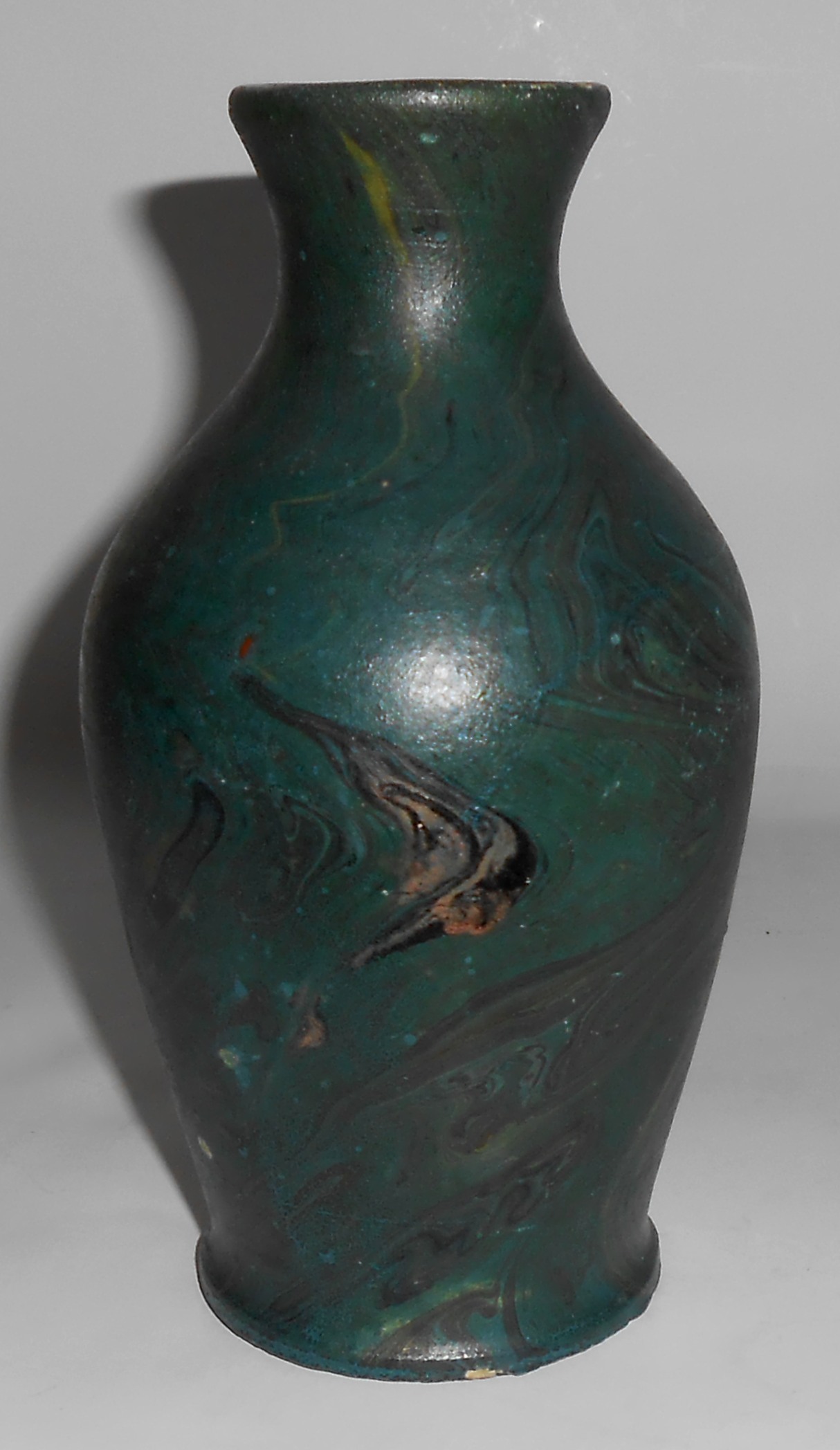Bauer Pottery Matt Carlton Ispen Swirl Decorated Vase!