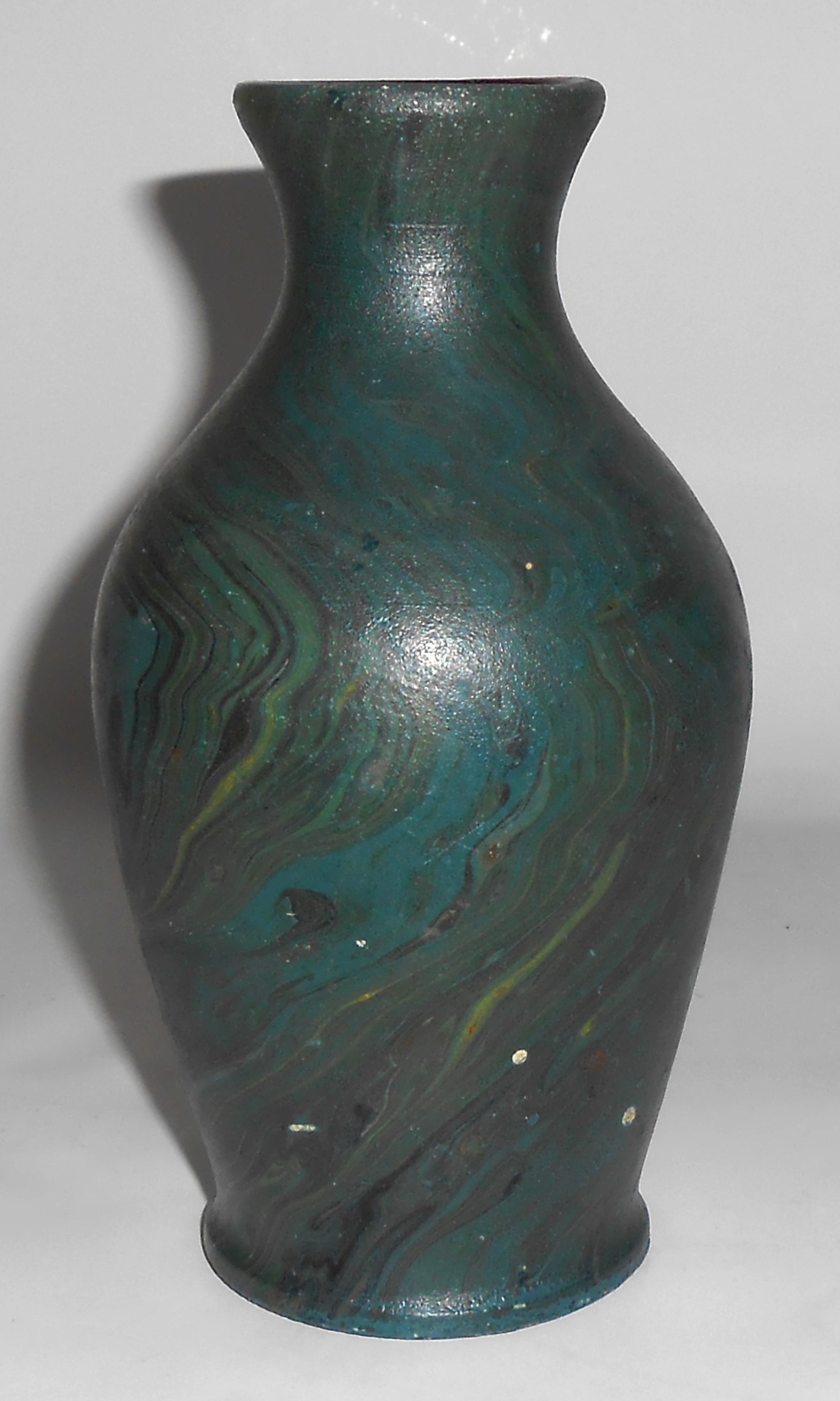Bauer Pottery Matt Carlton Ispen Swirl Decorated Vase!