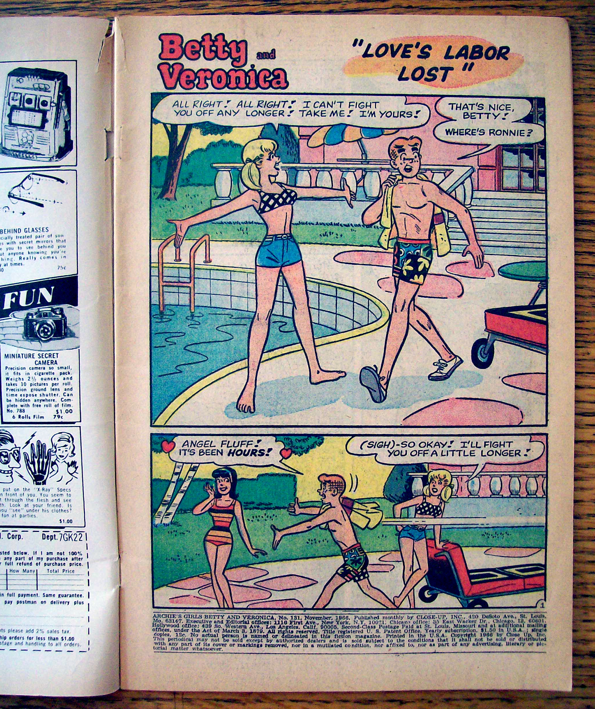 Betty & Veronica Comic November 1966