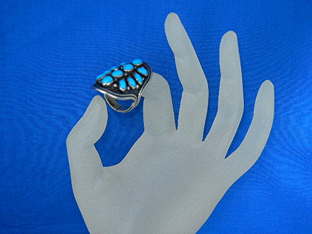 Navajo Sleeping Beauty Turquoise Sterling Silver Ring