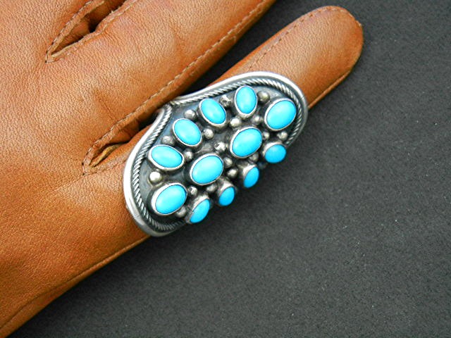 Navajo Sleeping Beauty Turquoise Sterling Silver Ring