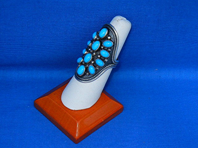 Navajo Sleeping Beauty Turquoise Sterling Silver Ring