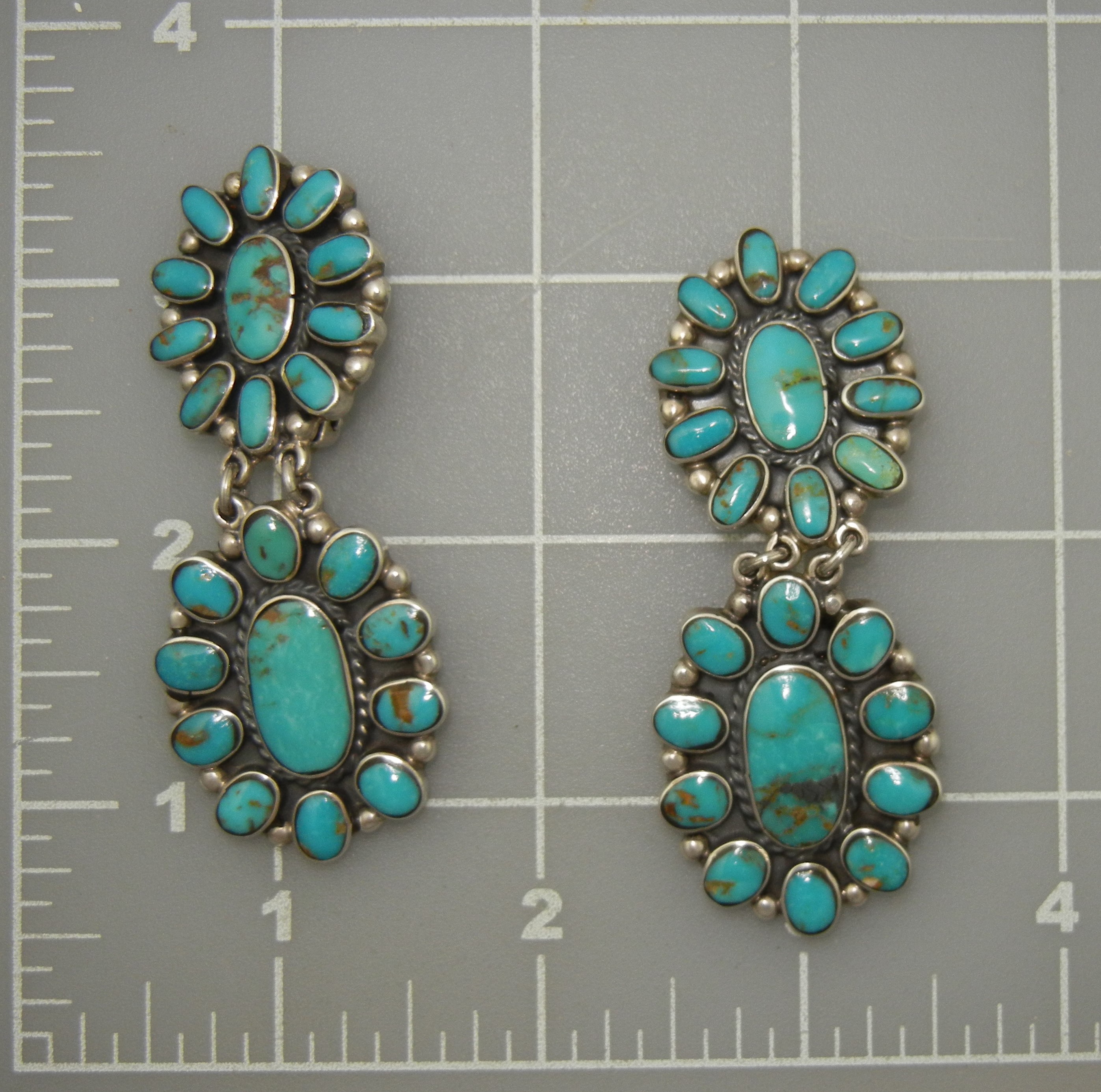 Federico Jimenez Sterling Silver Kingman Turquoise Clip