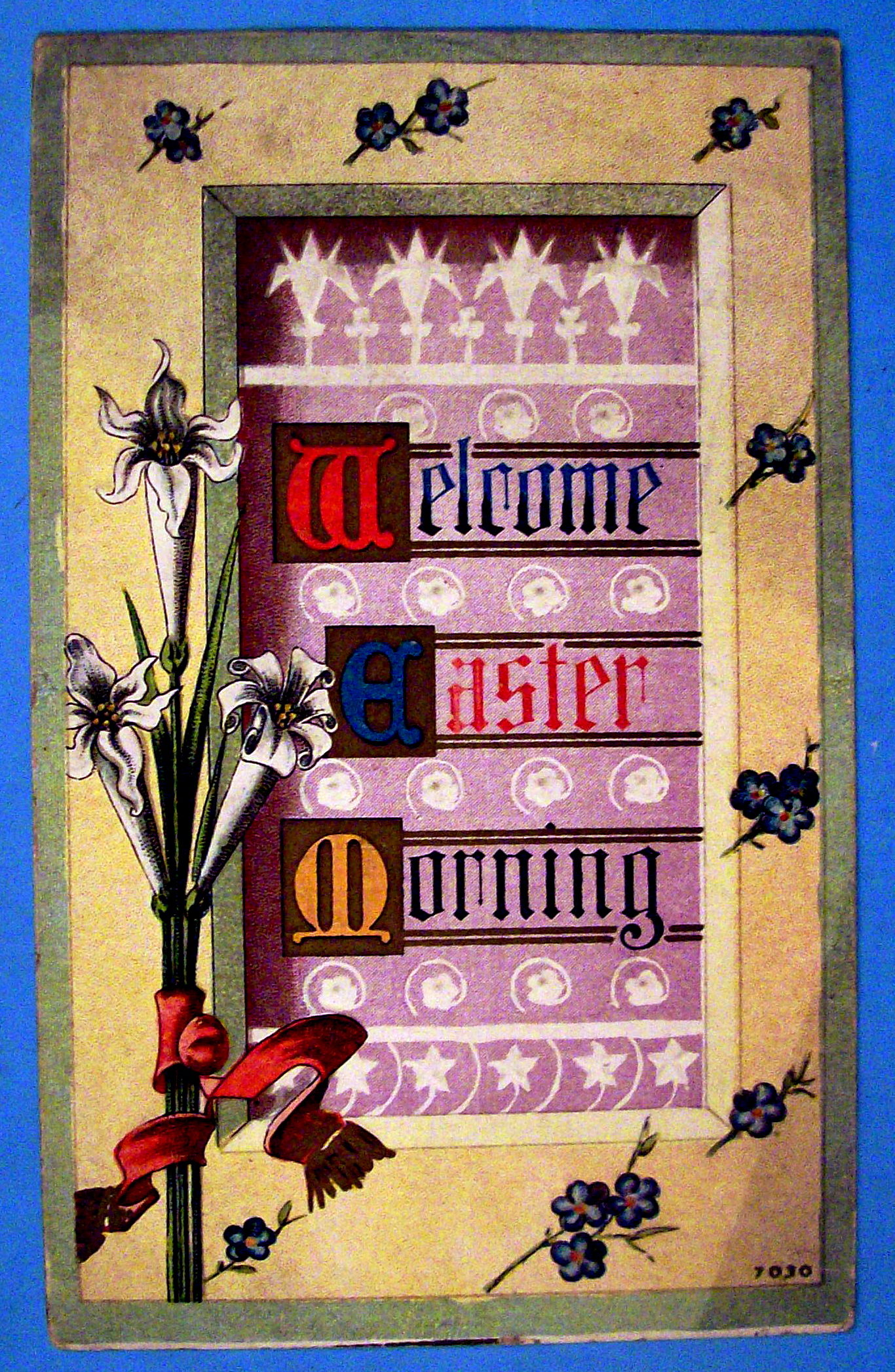 Welcome Easter Morning Postcard (Embossed Design)
