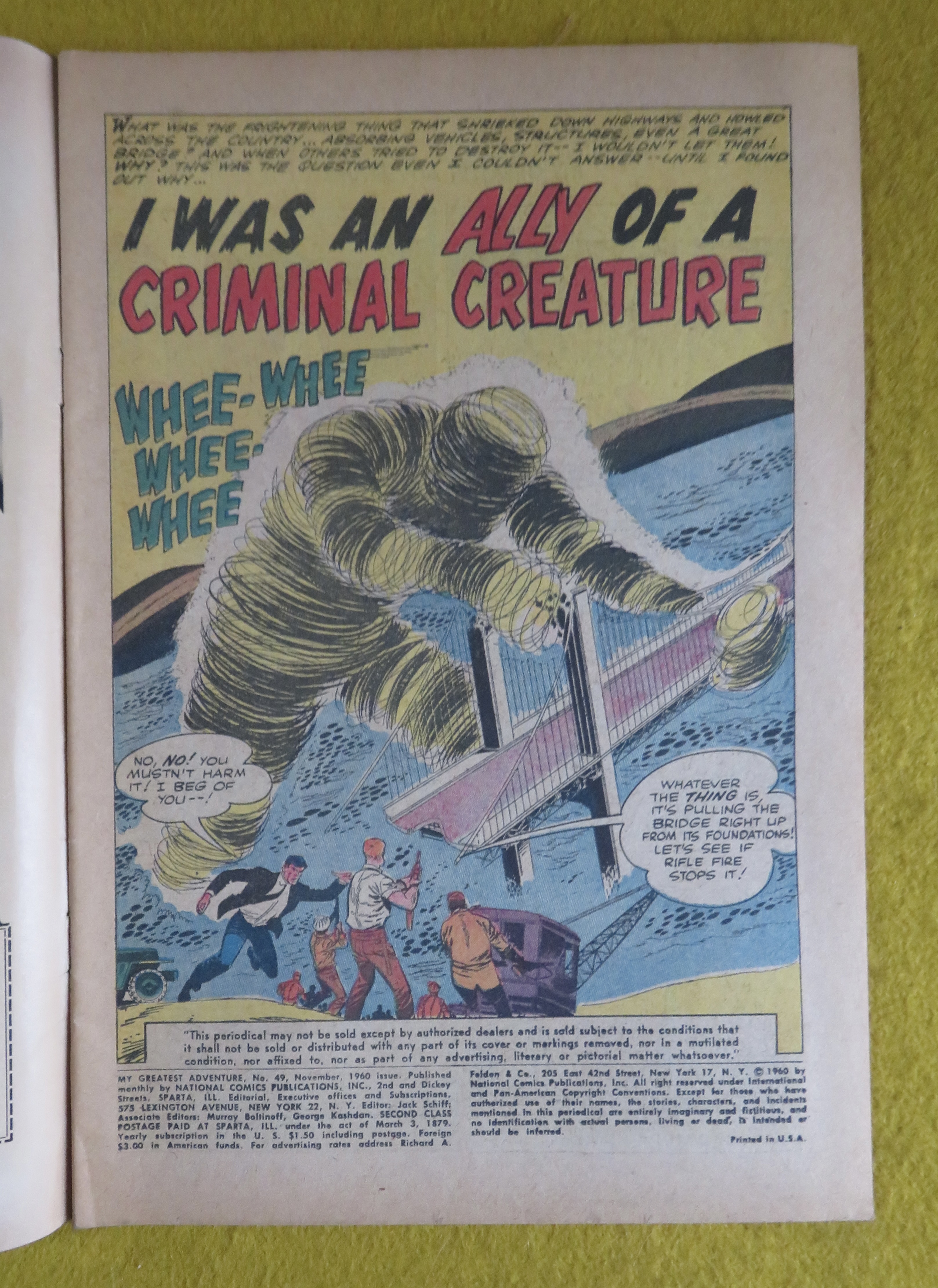 My Greatest Adventure Comic November 1960