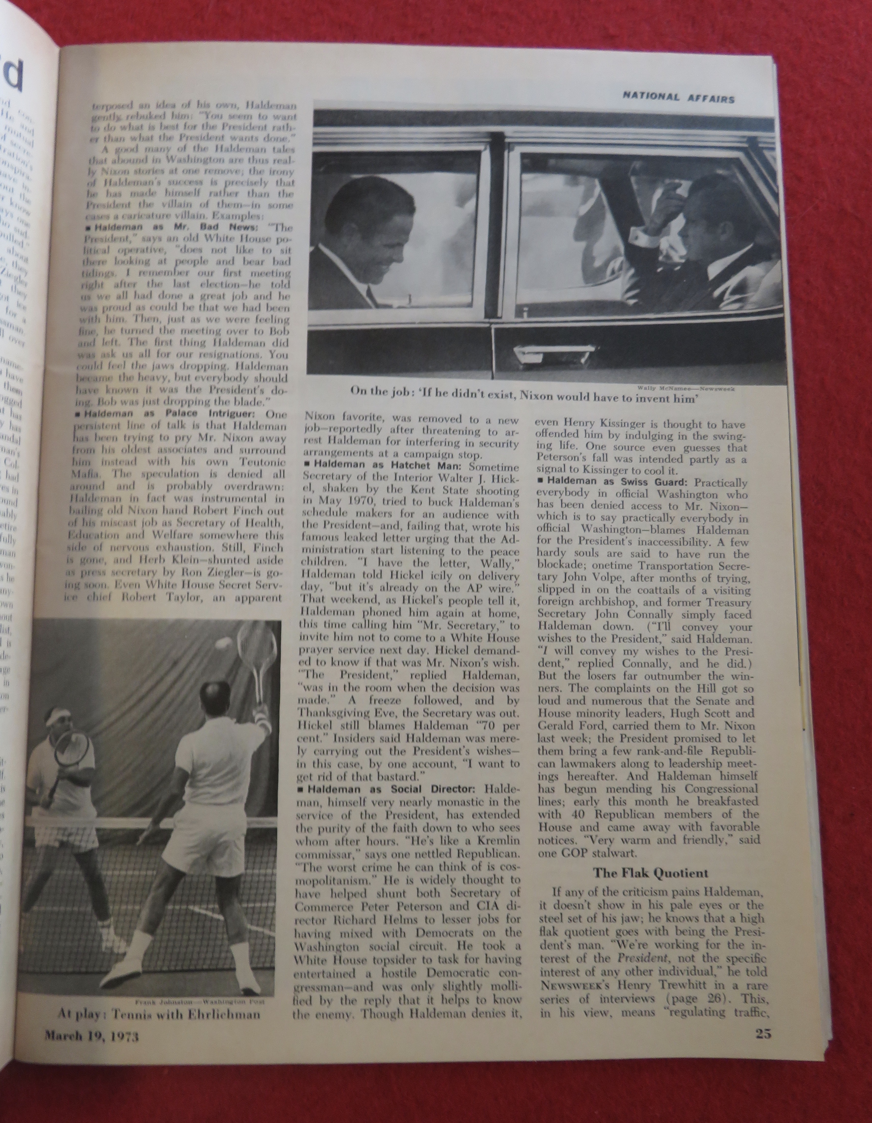 Newsweek Magazine March 19, 1973 Haldeman