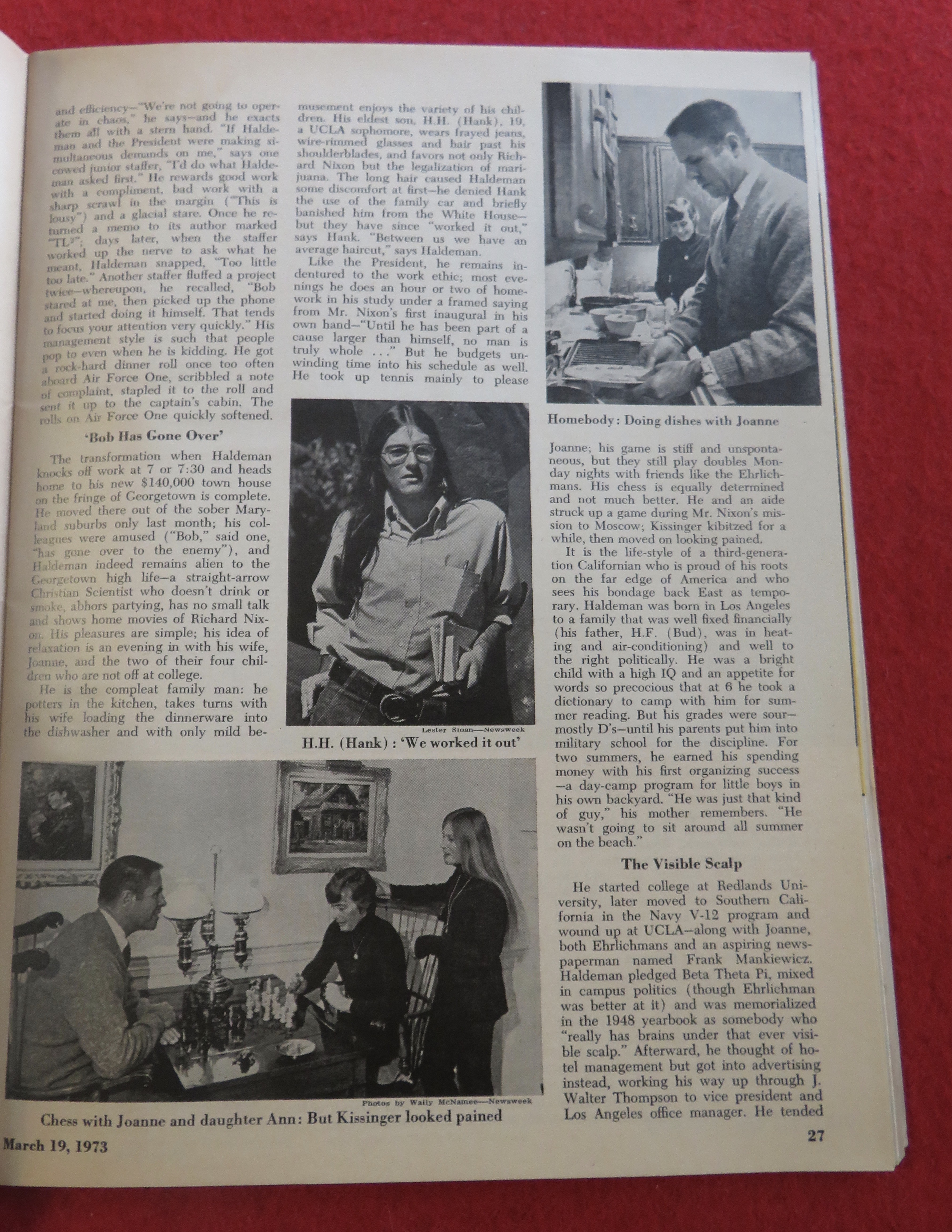 Newsweek Magazine March 19, 1973 Haldeman