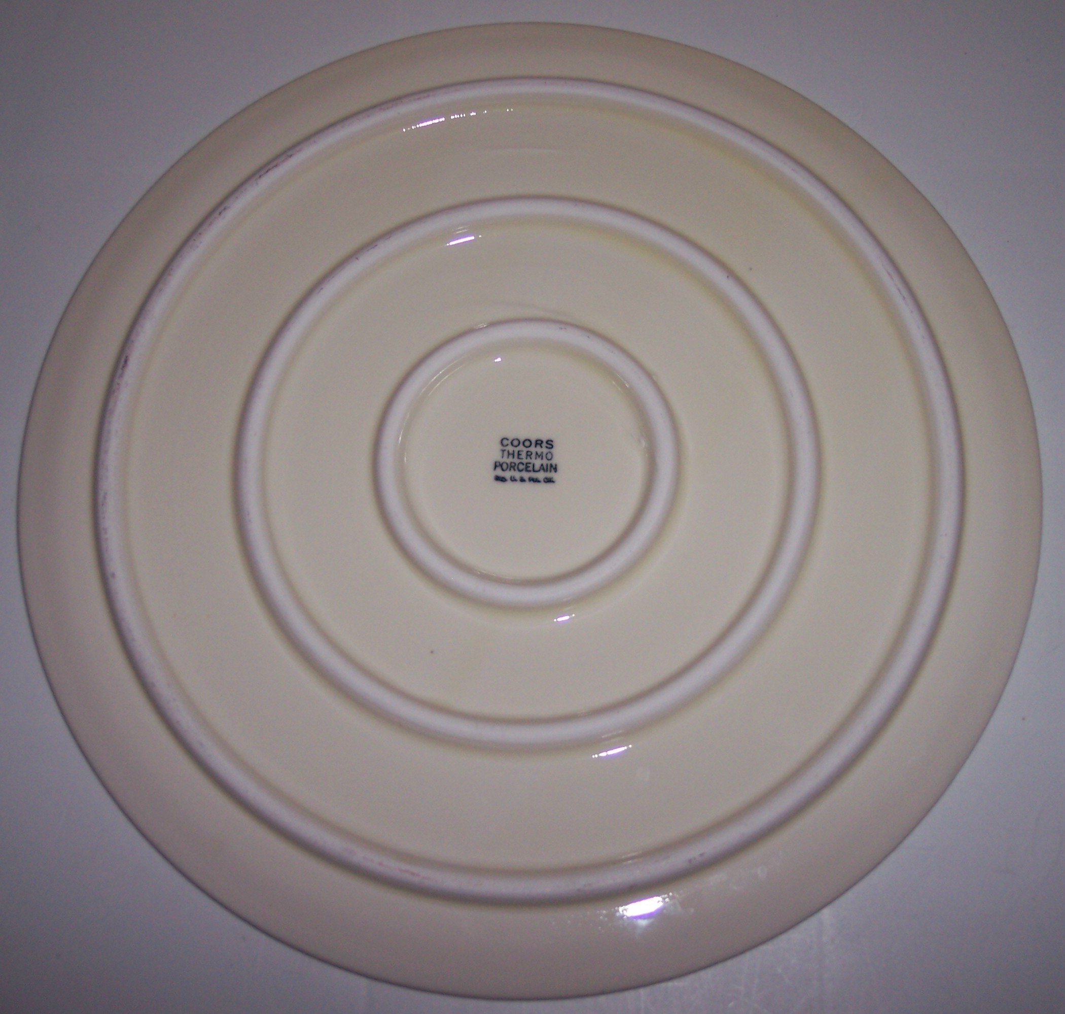 Coors Pottery Thermo Porcelain Open Window Cake Plate!