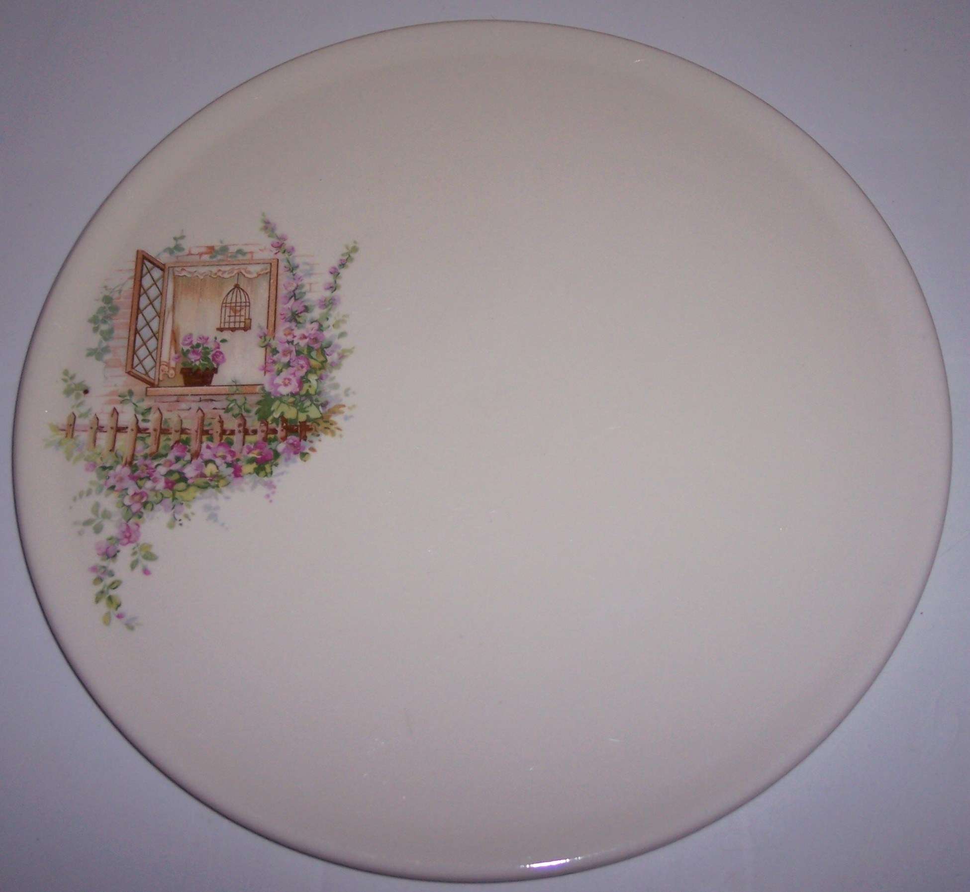 Coors Pottery Thermo Porcelain Open Window Cake Plate!