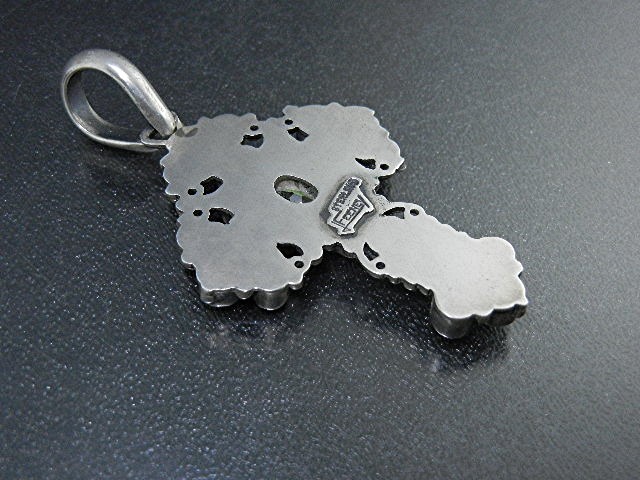 Leo Feeney Gemstone Sterling Silver Cross Pendant