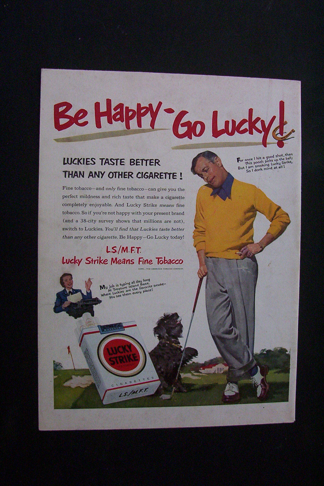 1951 Dual Ad: Blatz Beer  &  Lucky  Strike  Cigarettes