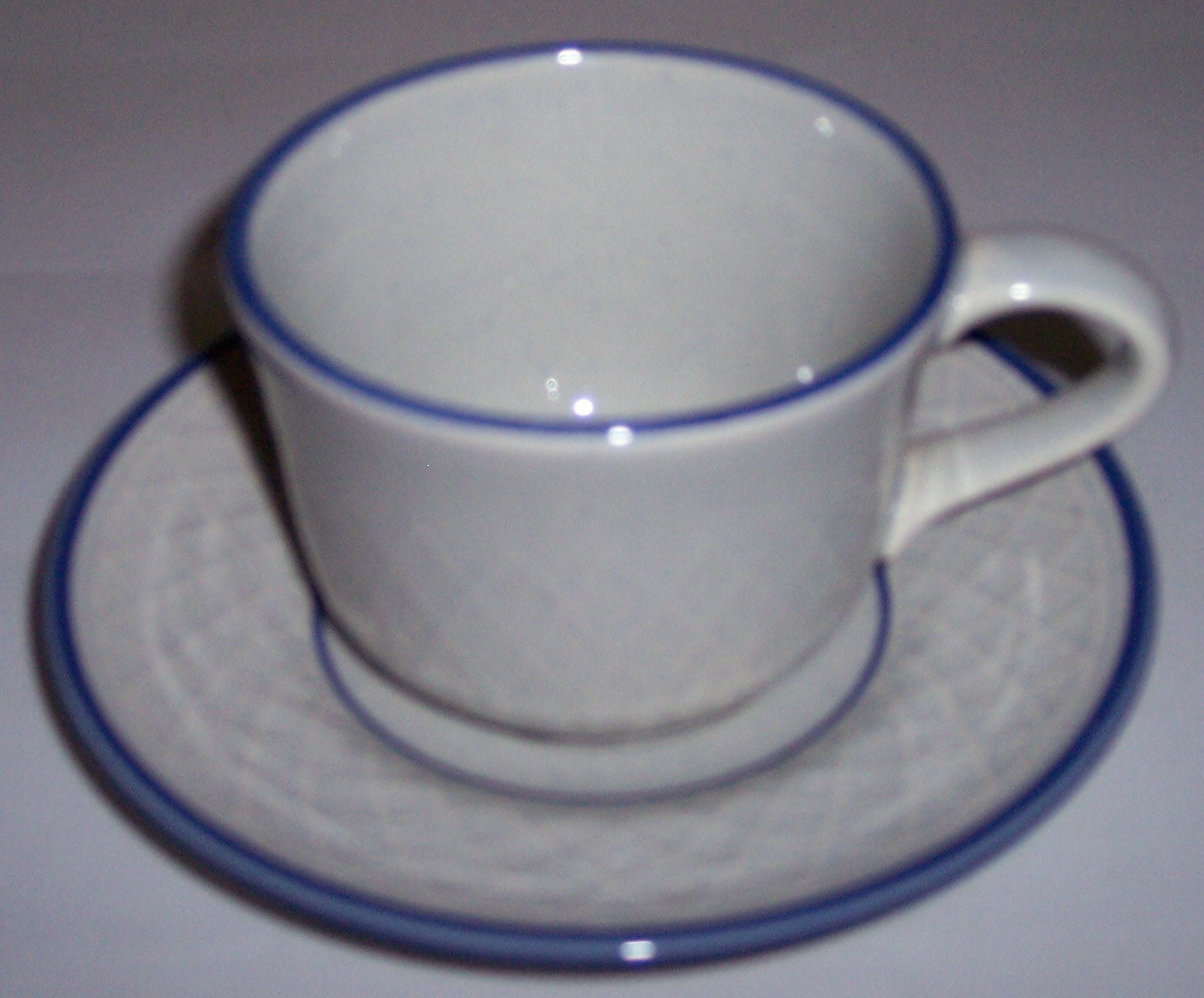 Franciscan Pottery Dutch Weave Cup/Saucer Set!