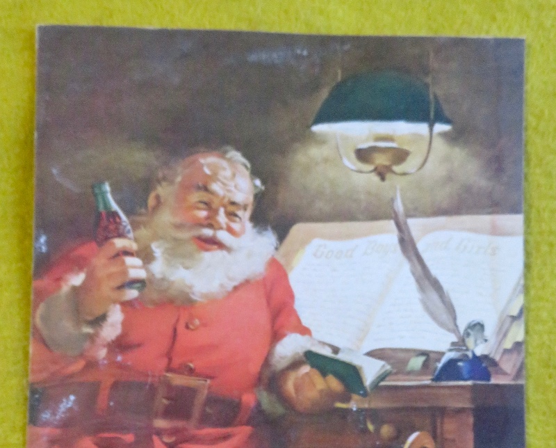 1951 Coca Cola (Coke) with Santa Claus Holding A Bottle Of Coke