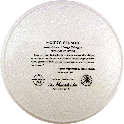 Wedgwood - Mount Vernon Plate,