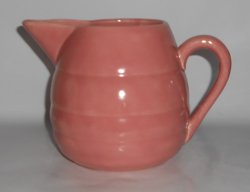 VINTAGE Bauer Pottery Gloss Pastel Kitchen Ware Pink Pitcher - MINT
