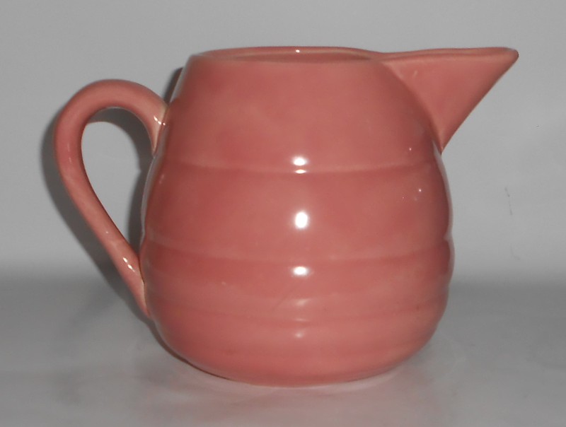 VINTAGE Bauer Pottery Gloss Pastel Kitchen Ware Pink Pitcher - MINT