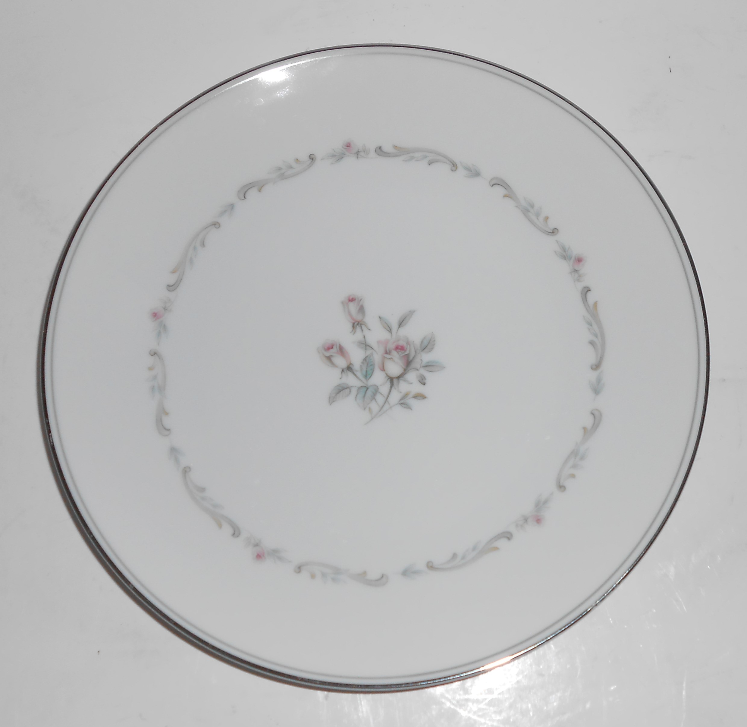Noritake China Porcelain Platinum Mayfair 6109 Salad Pl