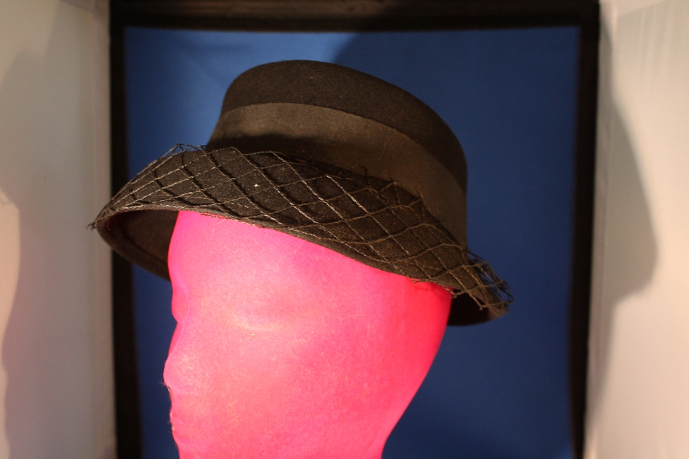 Black Felt and Net Hat