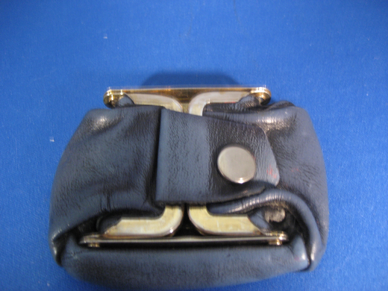 Blue Leather Coin Purse