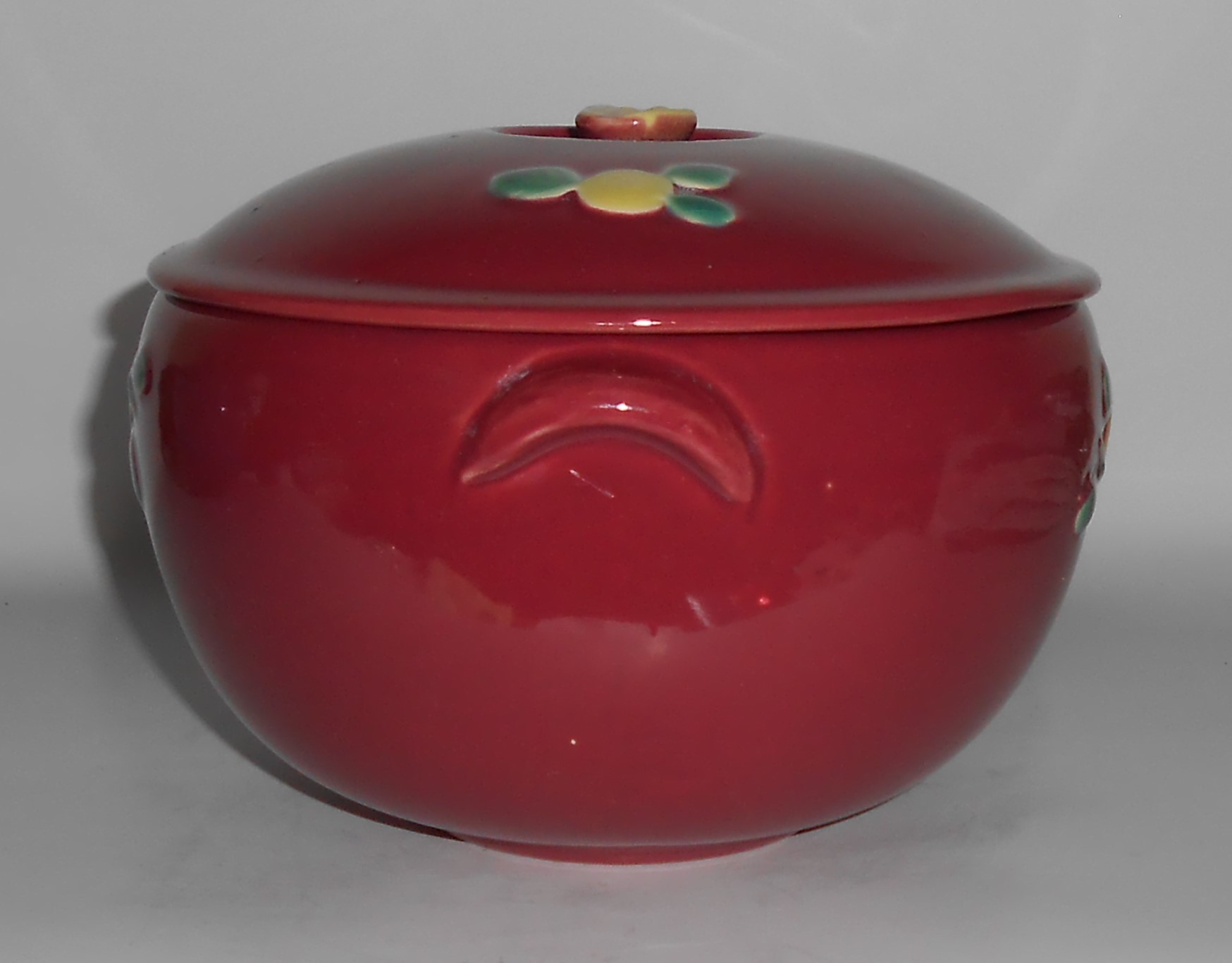 Coors Pottery Rosebud Medium Triple Service Red 3.5 Pin