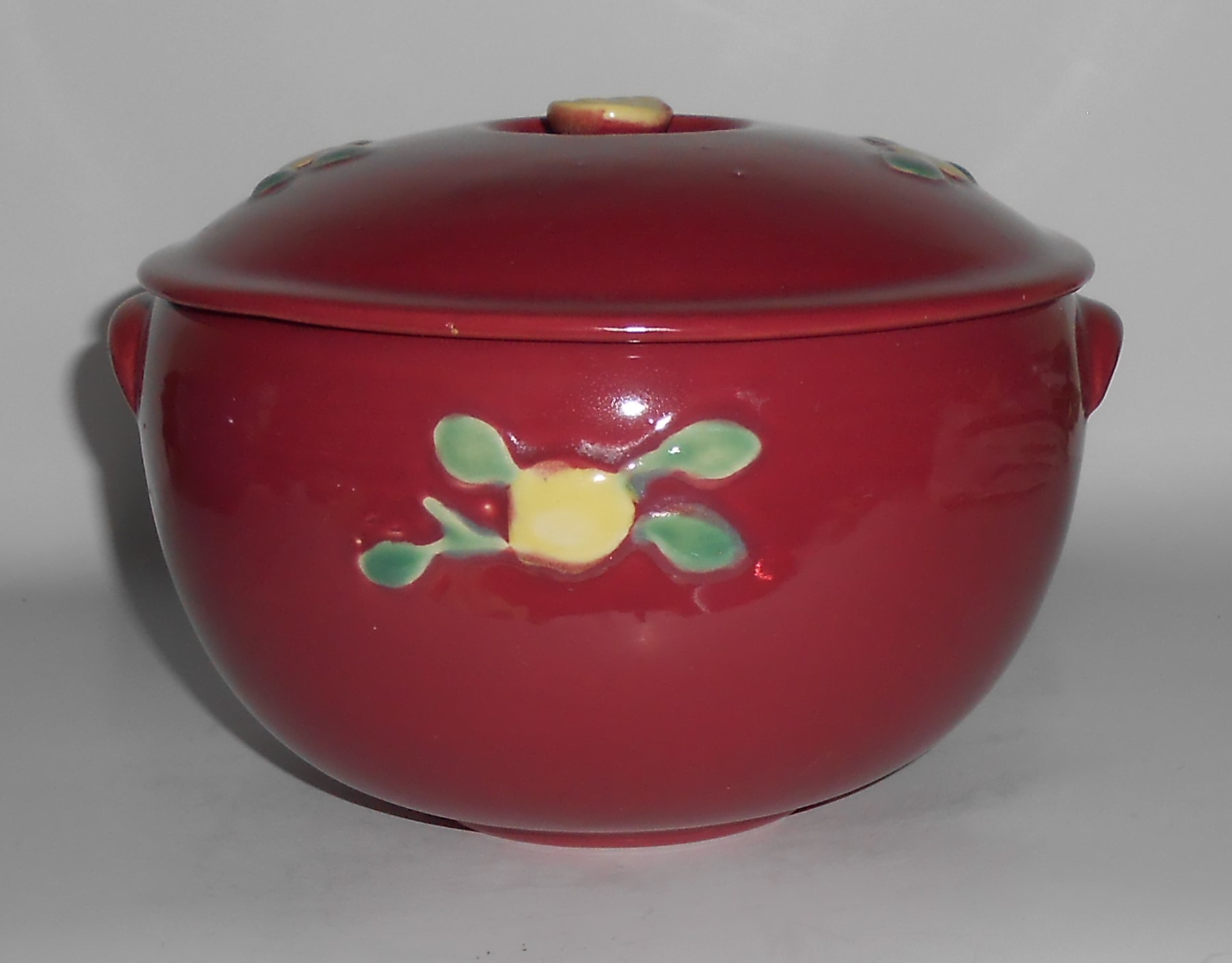 Coors Pottery Rosebud Medium Triple Service Red 3.5 Pin