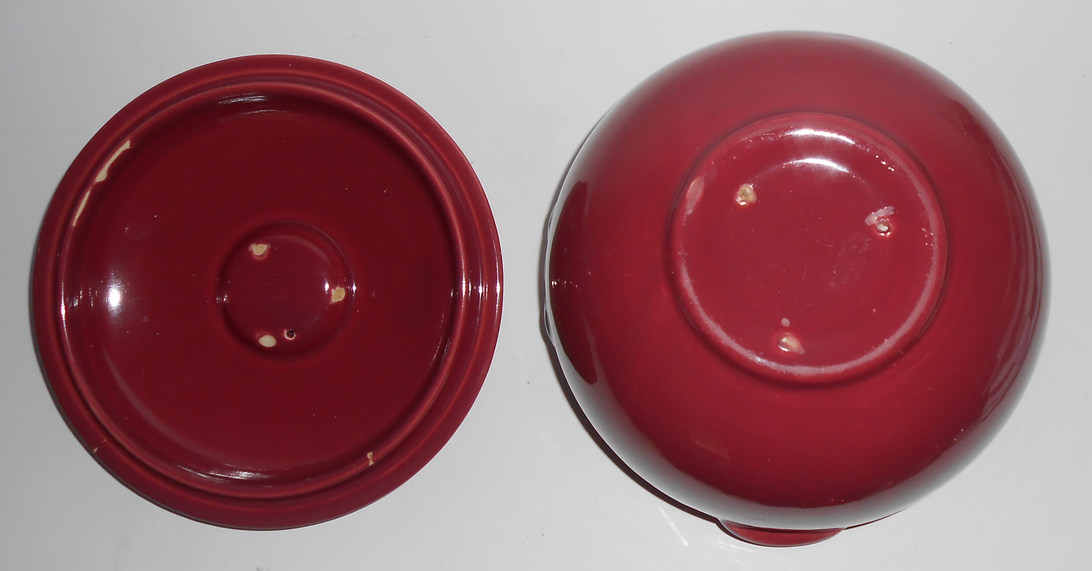 Coors Pottery Rosebud Medium Triple Service Red 3.5 Pin