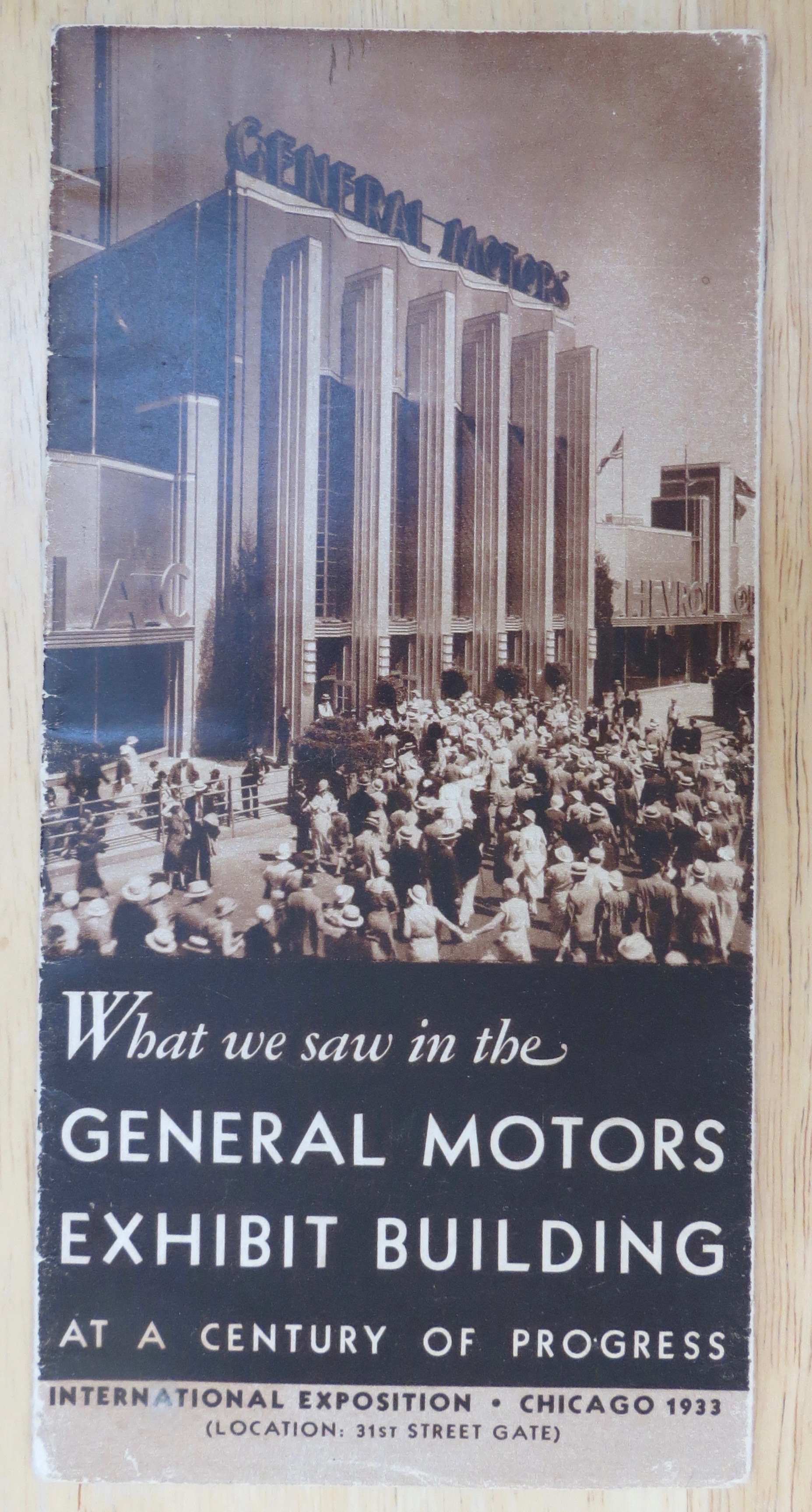 1933 Century Of Progress, General Motors Brochure