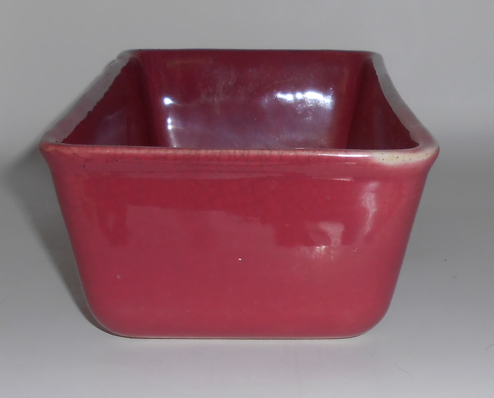 Coors Pottery Rosebud Red Loaf Pan #2
