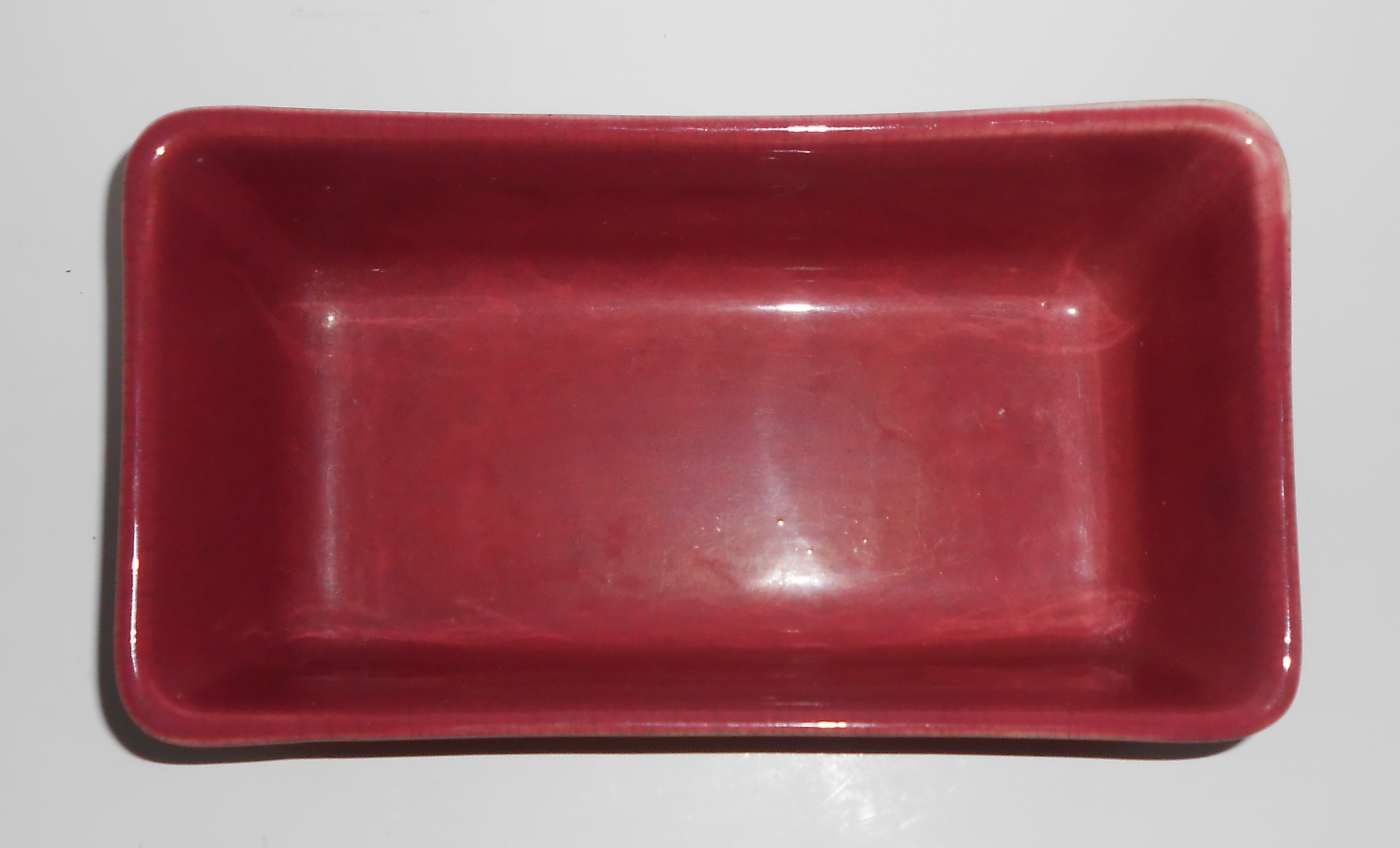 Coors Pottery Rosebud Red Loaf Pan #2