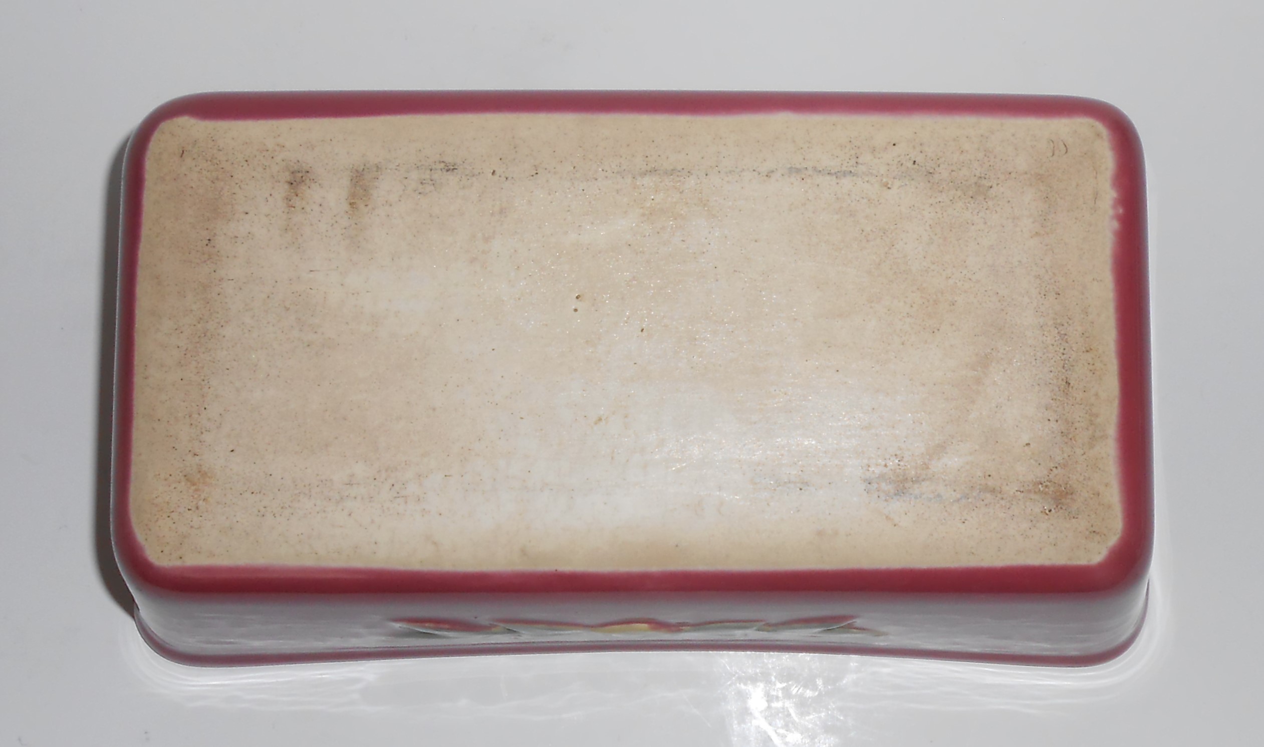Coors Pottery Rosebud Red Loaf Pan #2