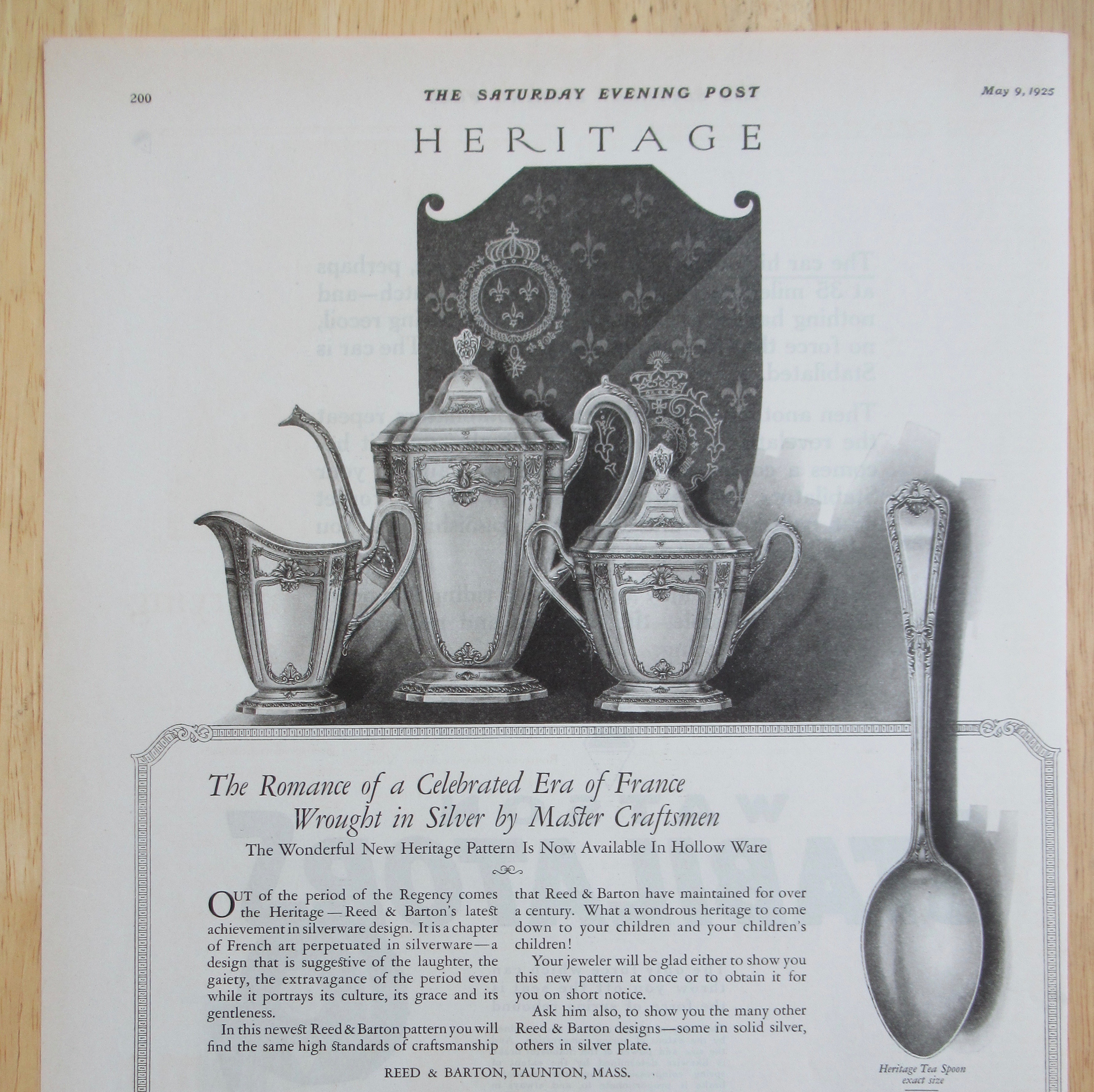 1925 Reed & Barton Sterling Silverware w/Heritage Spoon