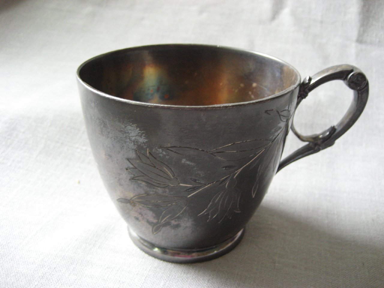 Silver Plated Mustache Cup