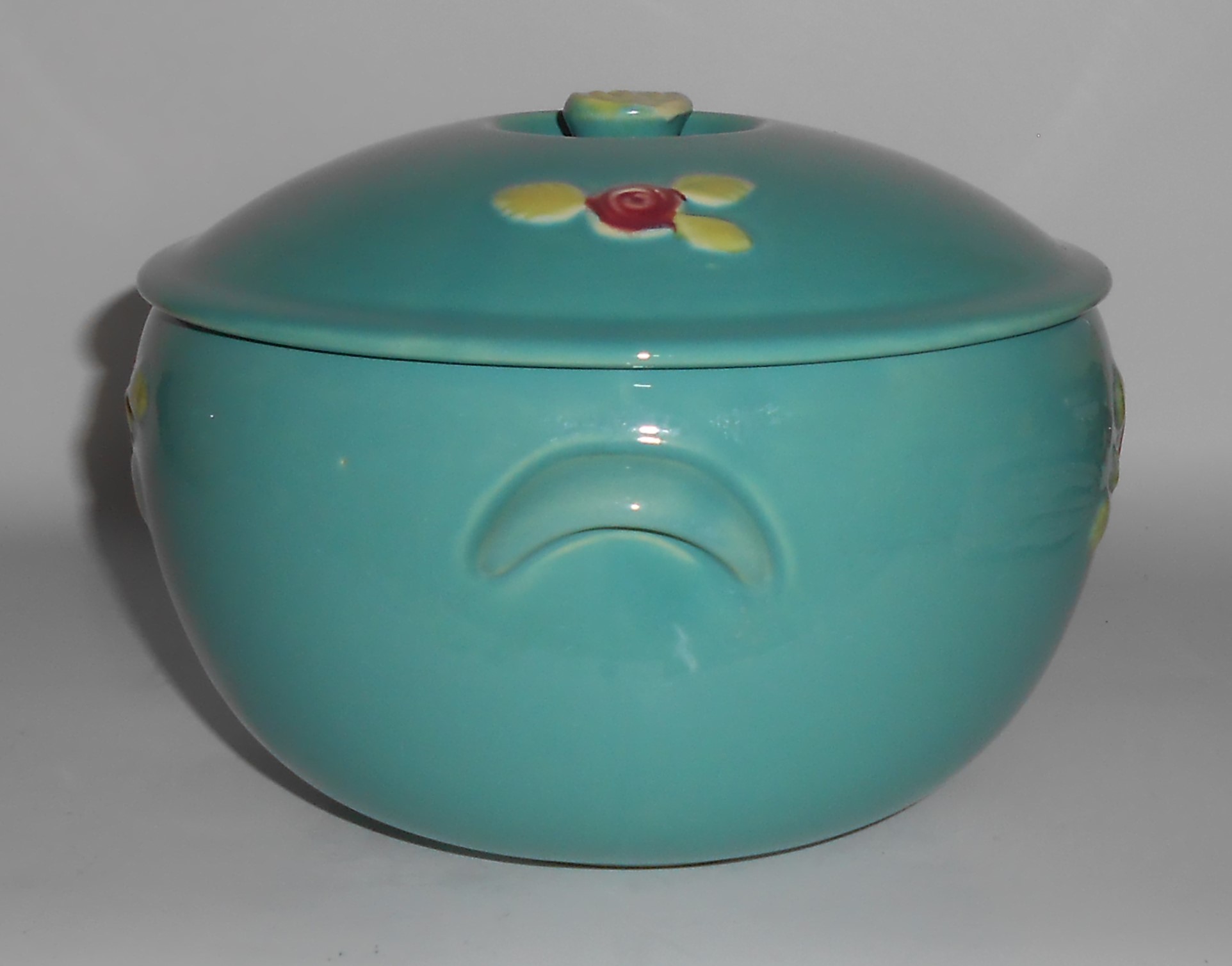 Coors Pottery Rosebud Medium Triple Service Green 3.5 P