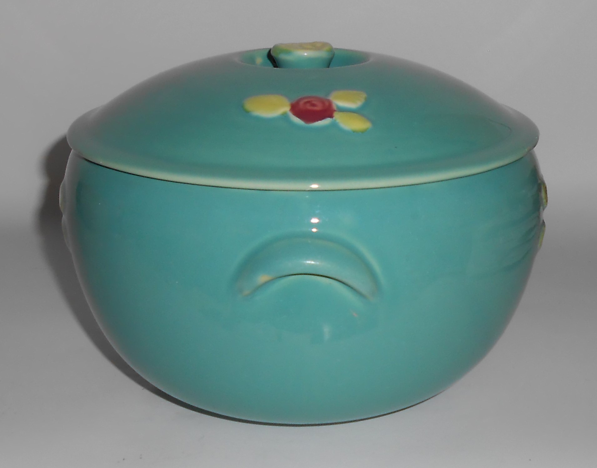 Coors Pottery Rosebud Medium Triple Service Green 3.5 P