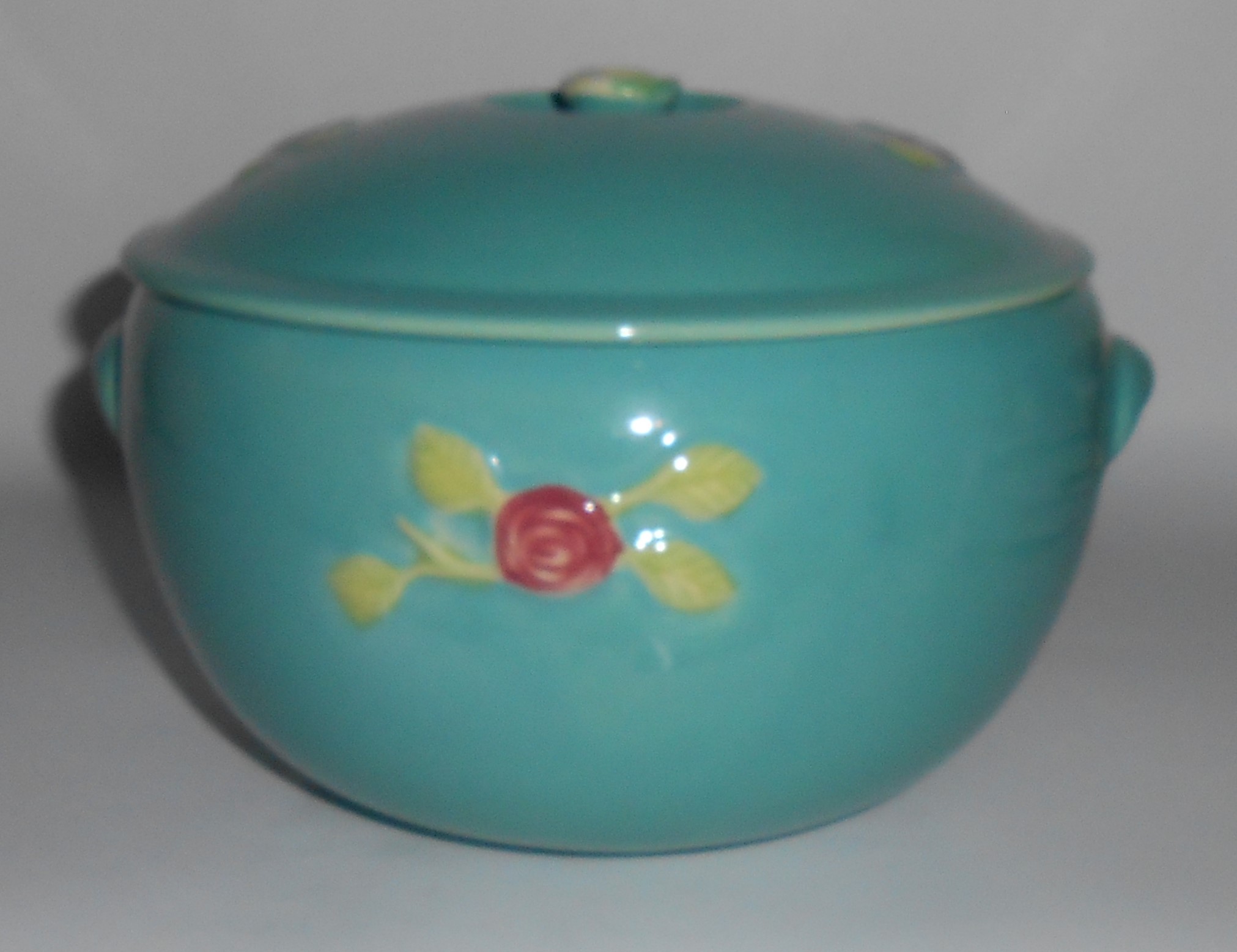 Coors Pottery Rosebud Medium Triple Service Green 3.5 P