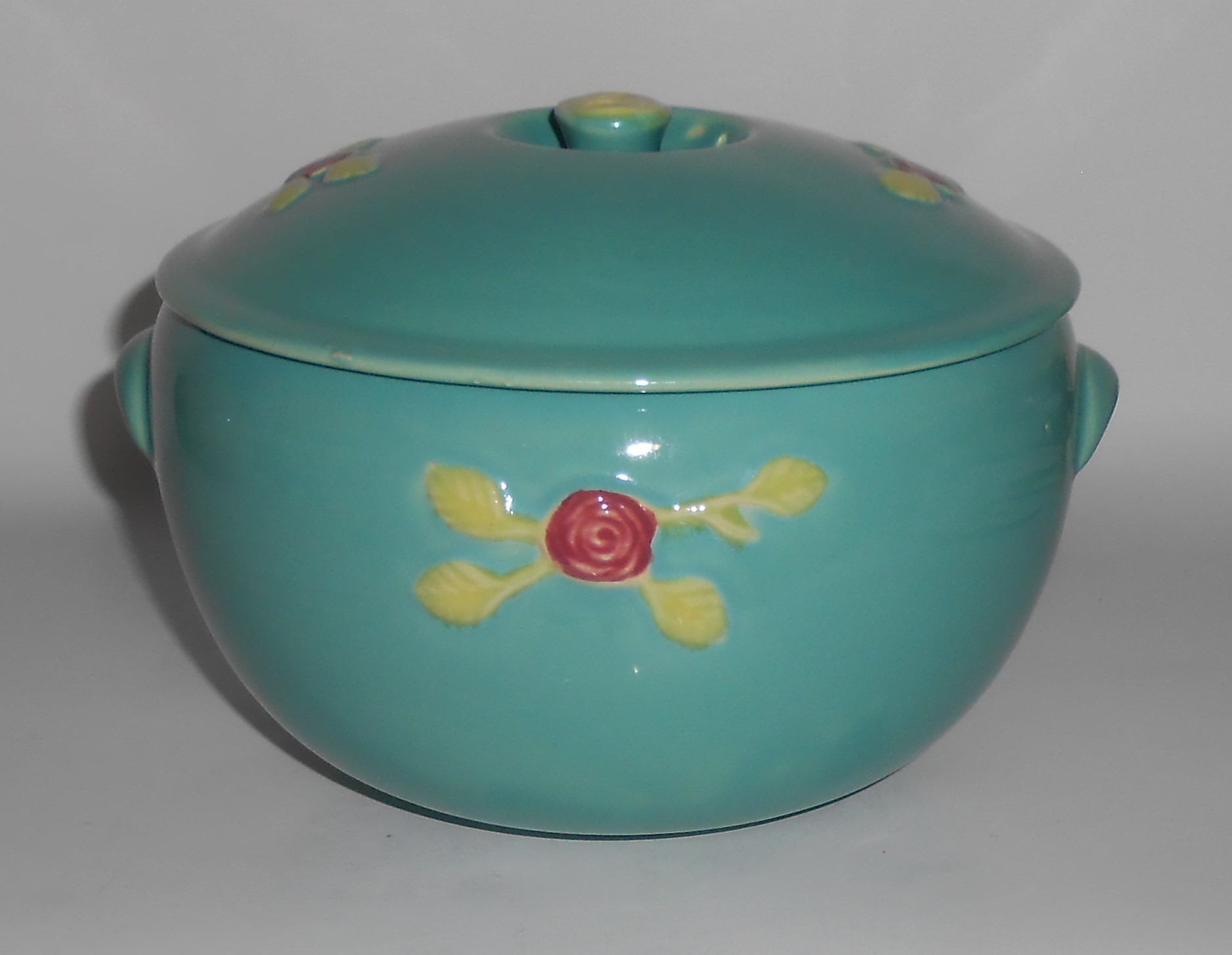 Coors Pottery Rosebud Medium Triple Service Green 3.5 P