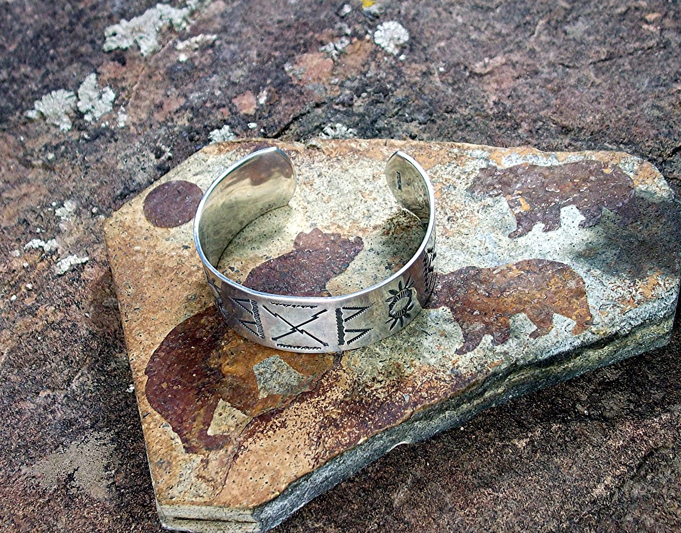 Bracelet Sterling Silver Cuff American Indian