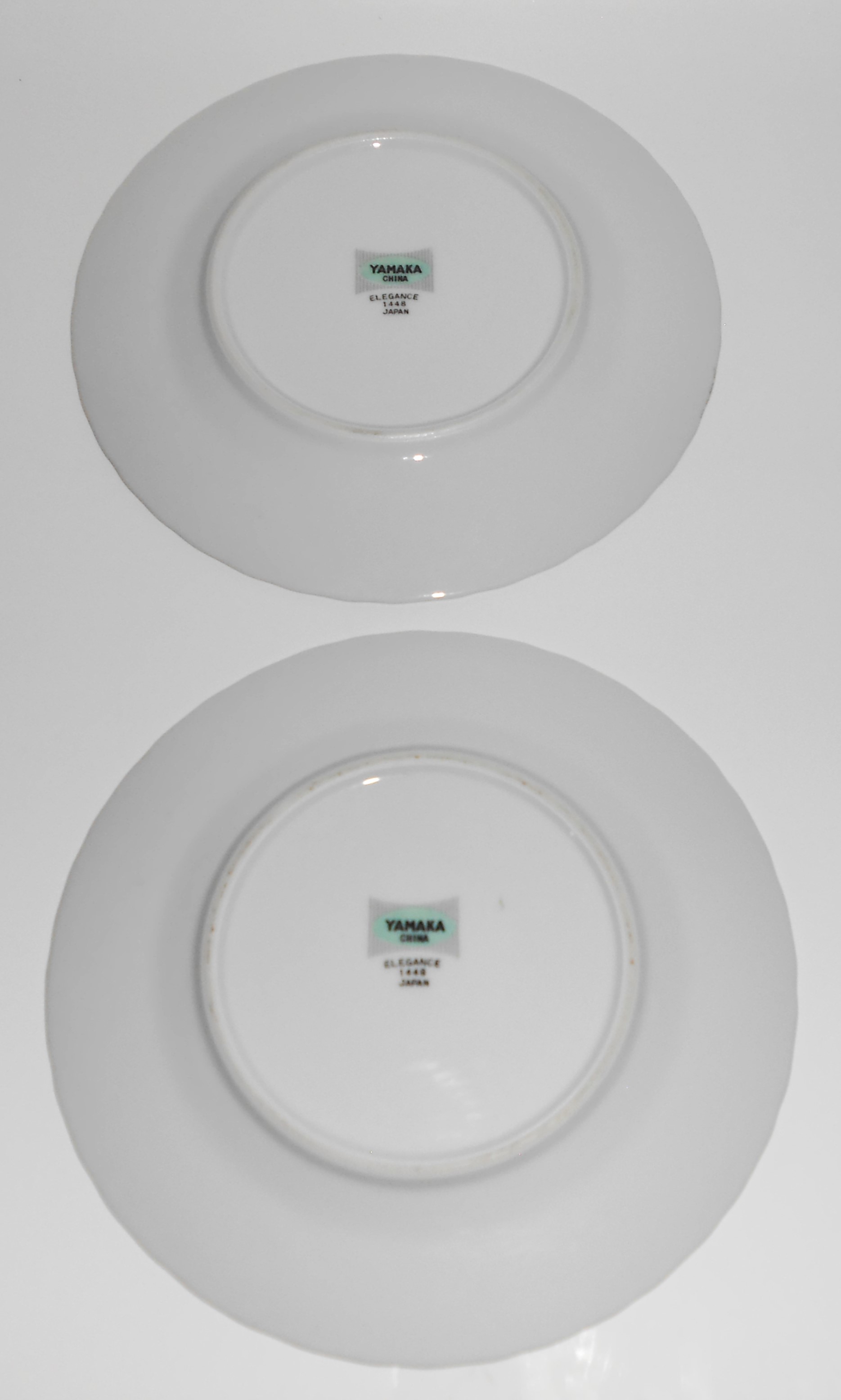 Yamaka China Elegance Platinum Pair Bread Plates