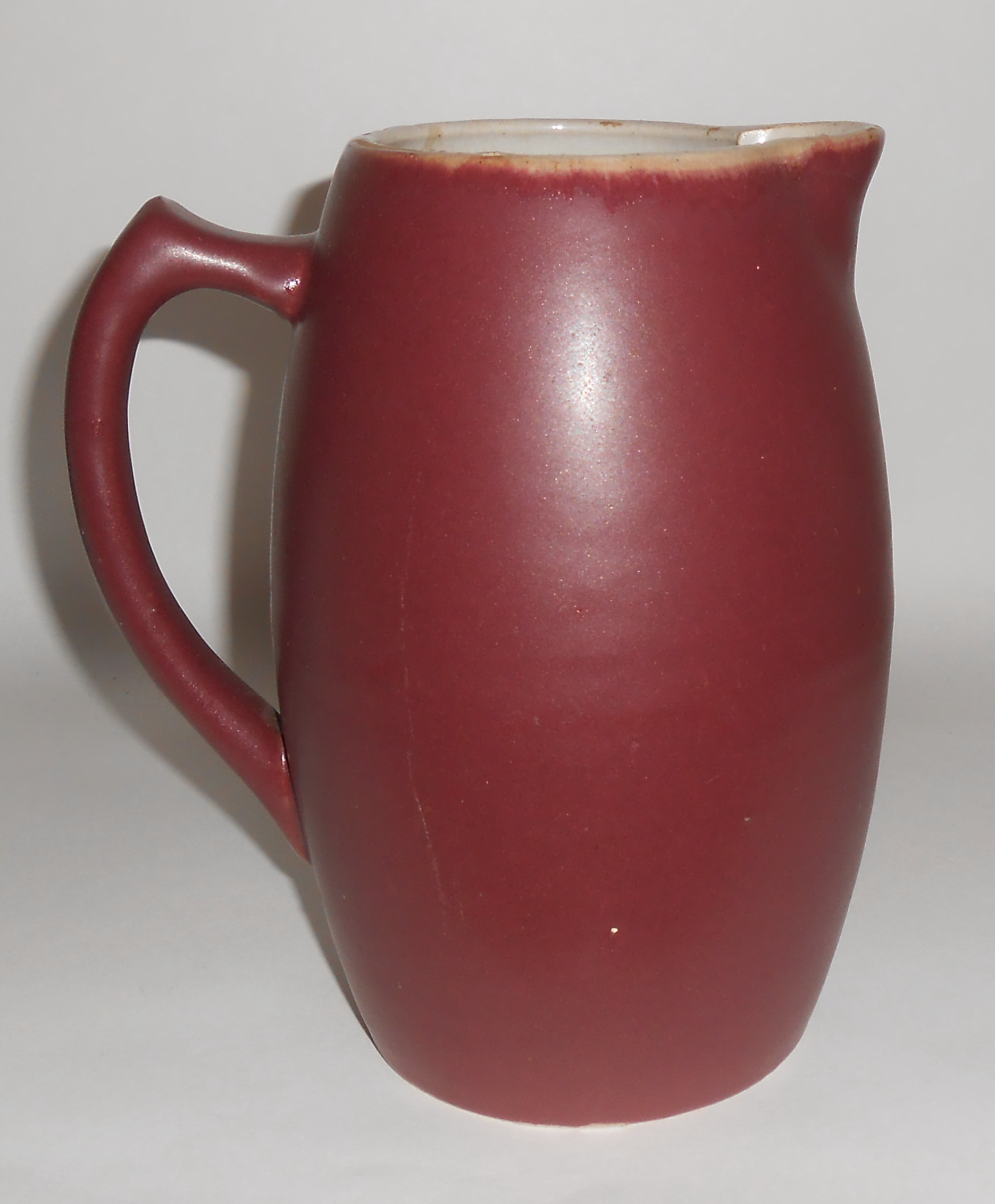 Zanesville Stoneware Pottery Matte Rose #43 Pitcher!