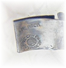 Mexican Silver  Green Glass Brac Matching Ring